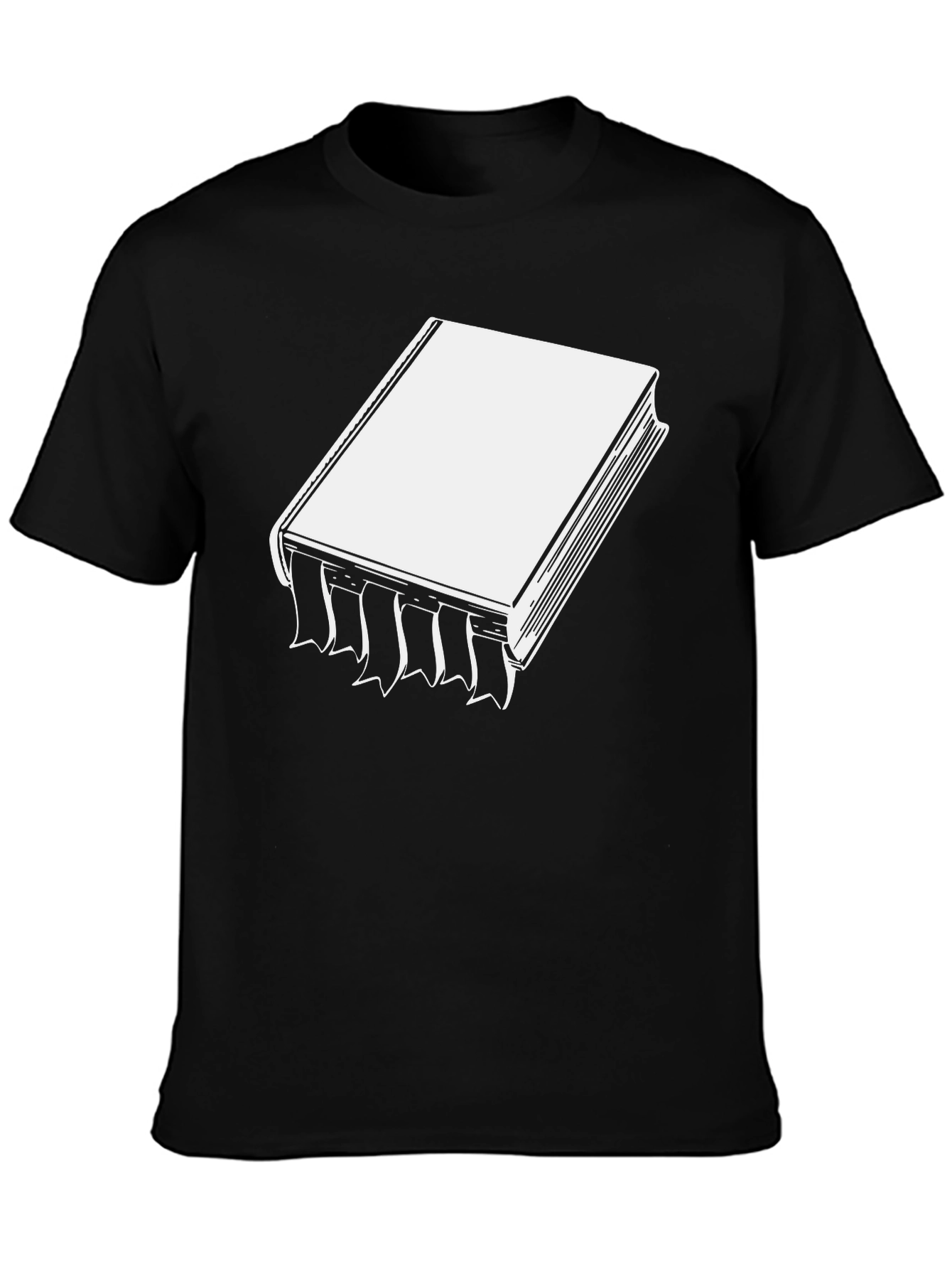 Bookworm Tee: Black T-Shirt with Book Graphic