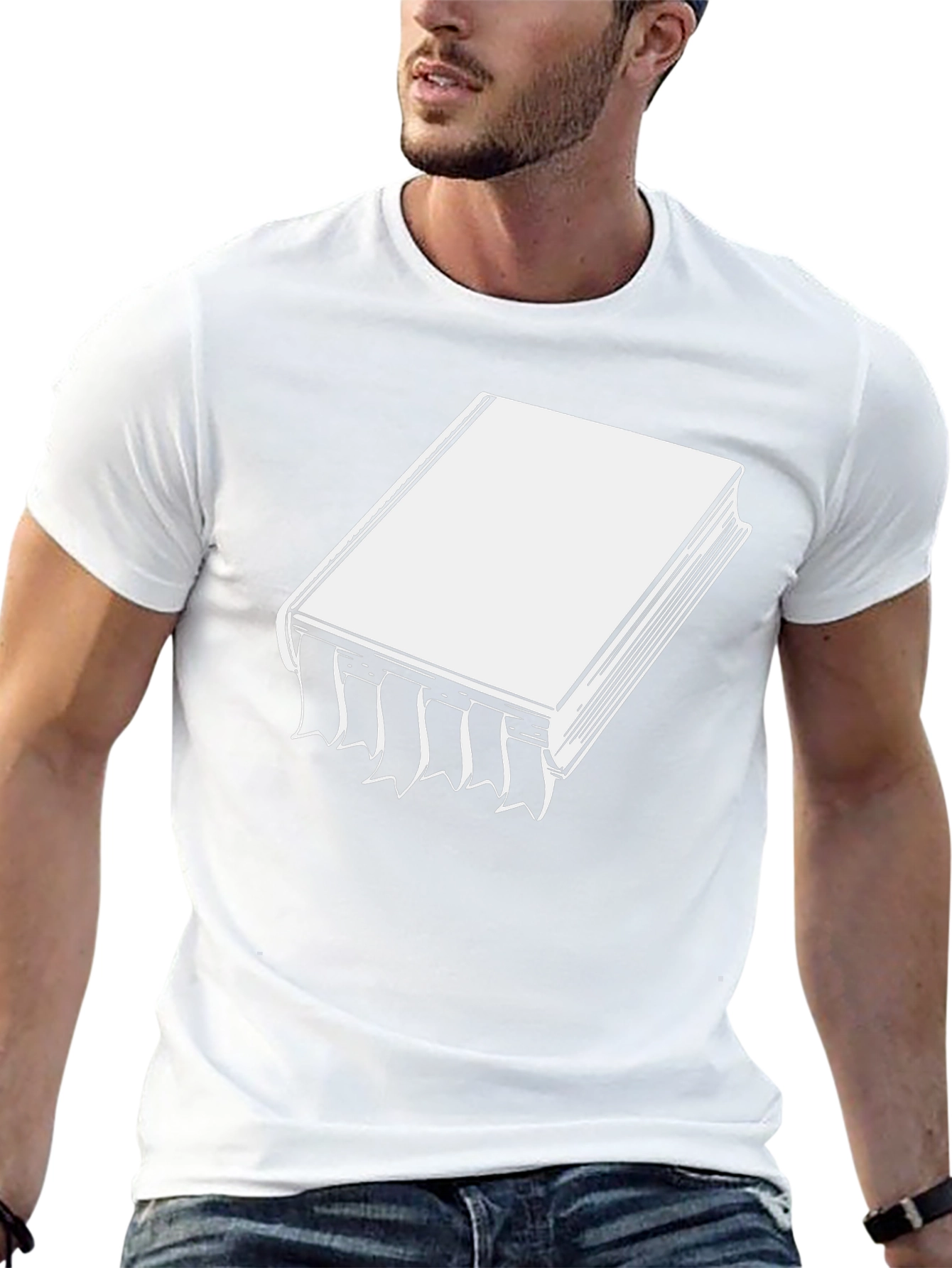 Bookworm Tee: Black T-Shirt with Book Graphic