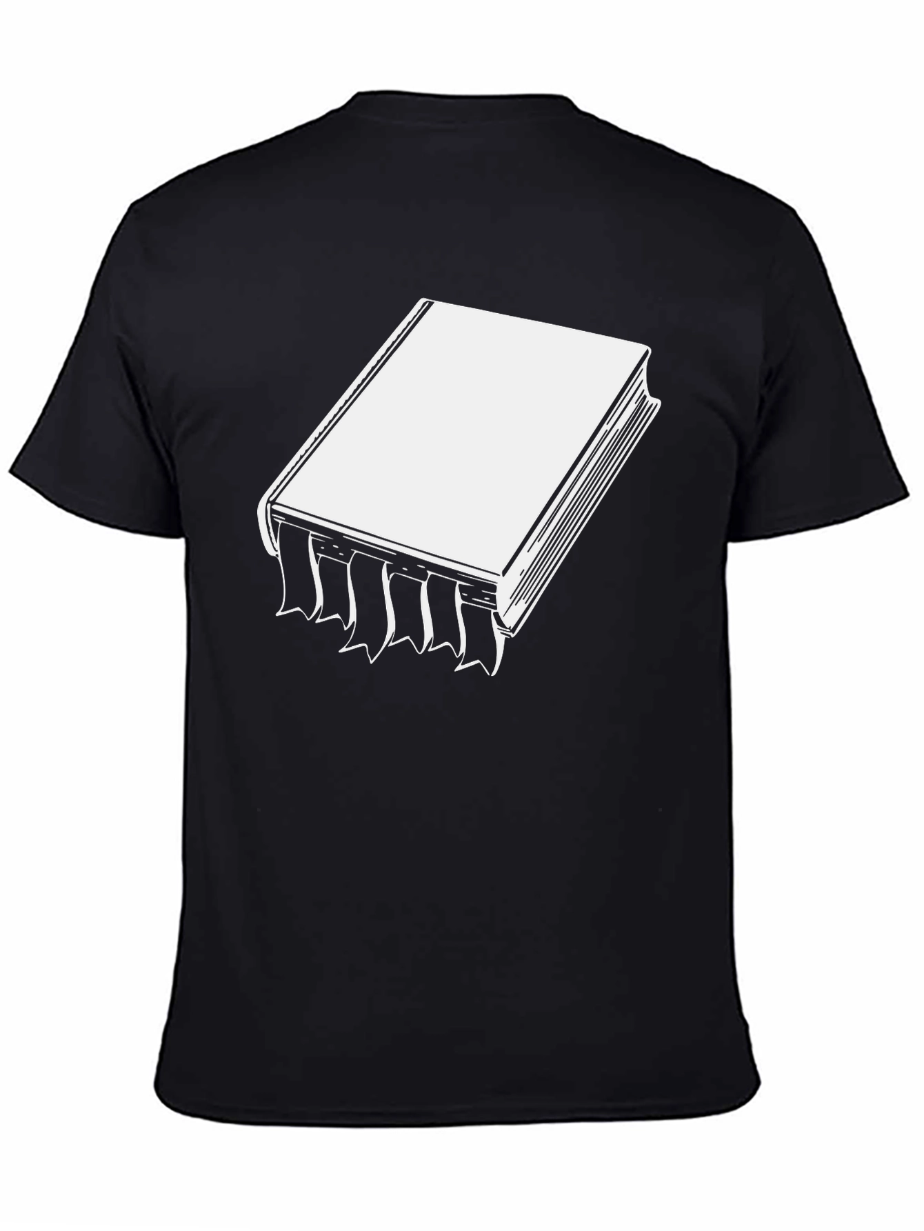 Bookworm Tee: Black T-Shirt with Book Graphic