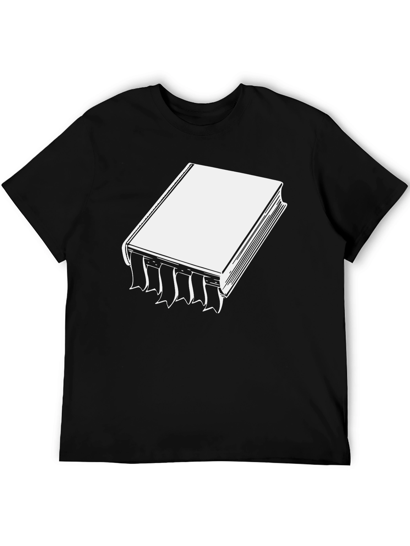 Bookworm Tee: Black T-Shirt with Book Graphic