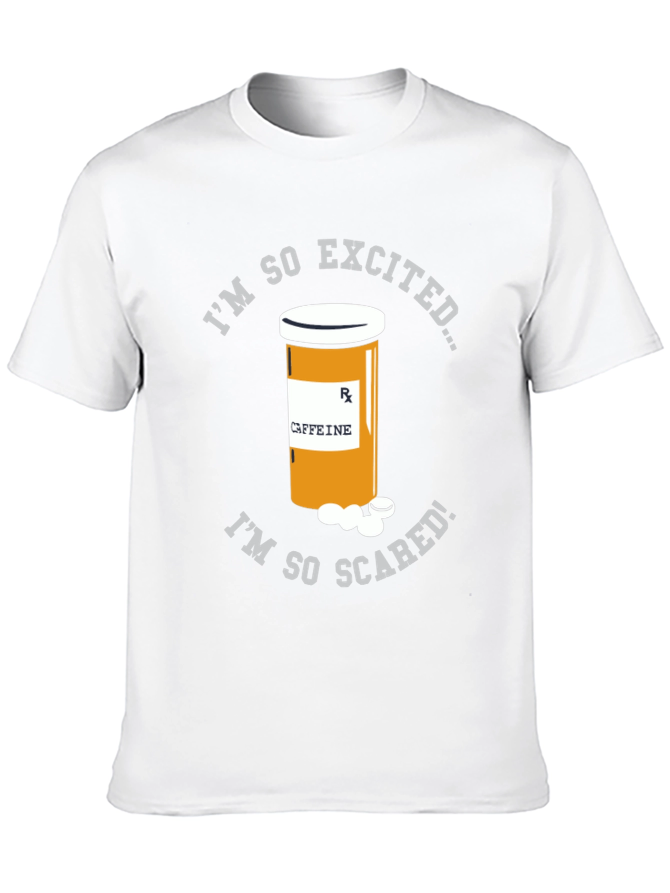 Caffeine Pill Bottle T-Shirt - Funny & Unique Design