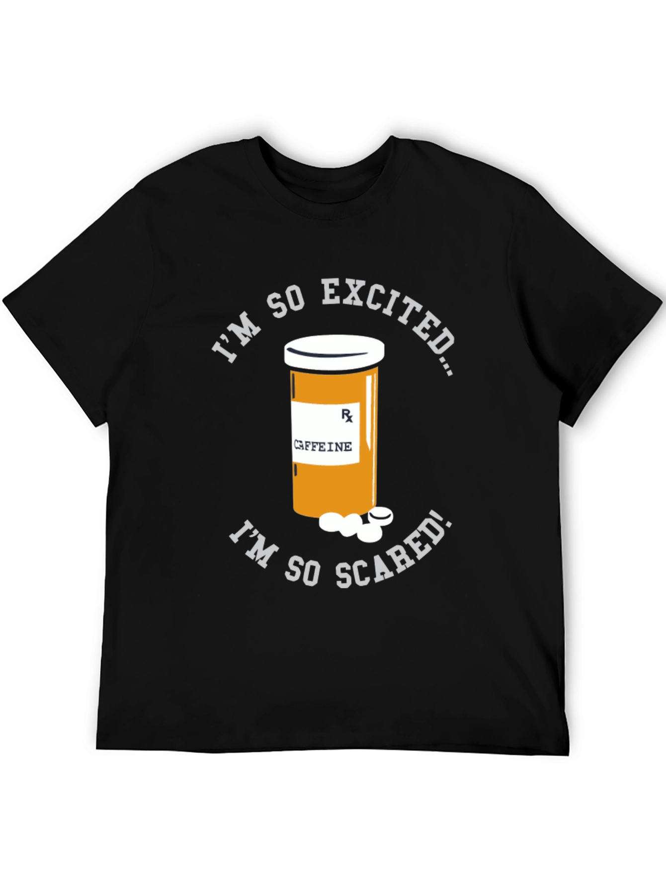 Caffeine Pill Bottle T-Shirt - Funny & Unique Design