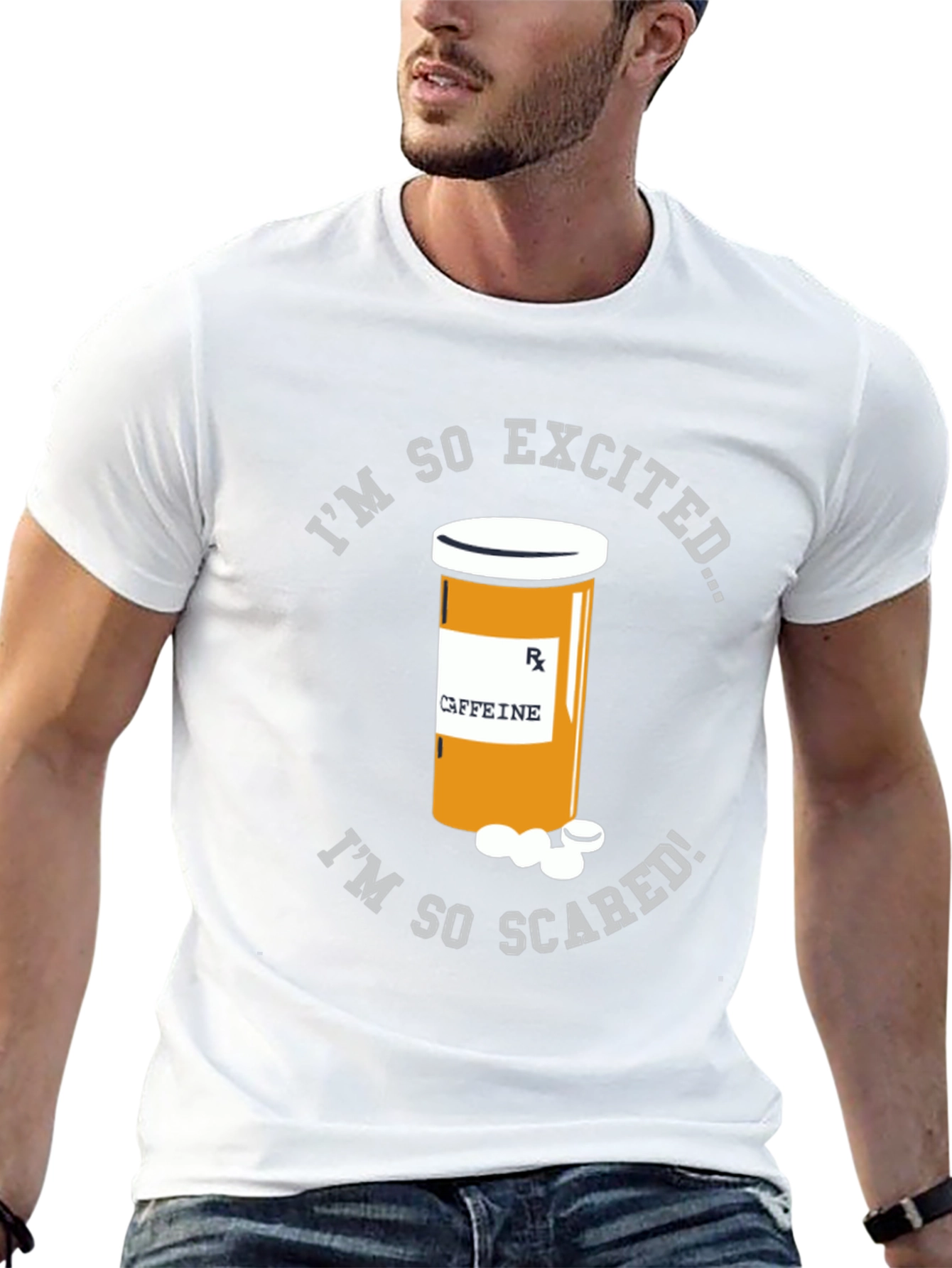 Caffeine Pill Bottle T-Shirt - Funny & Unique Design