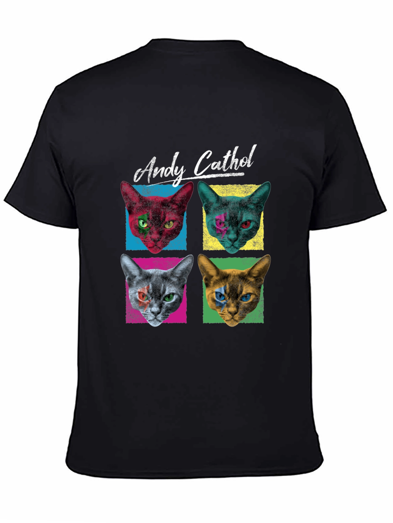 Andy Cathol T-Shirt - Pop Art Cat Design
