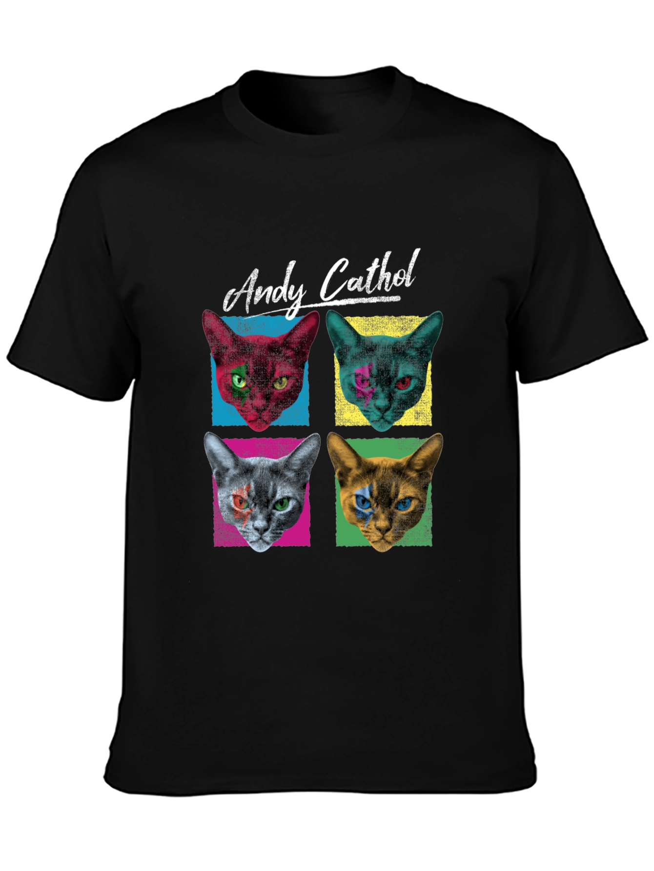 Andy Cathol T-Shirt - Pop Art Cat Design