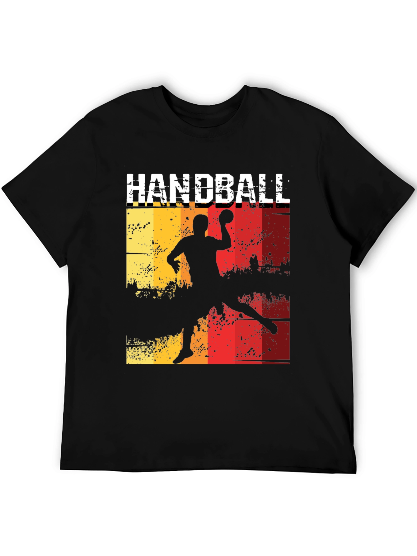 Handball Player Graphic Tee - Retro Style T-Shirt
