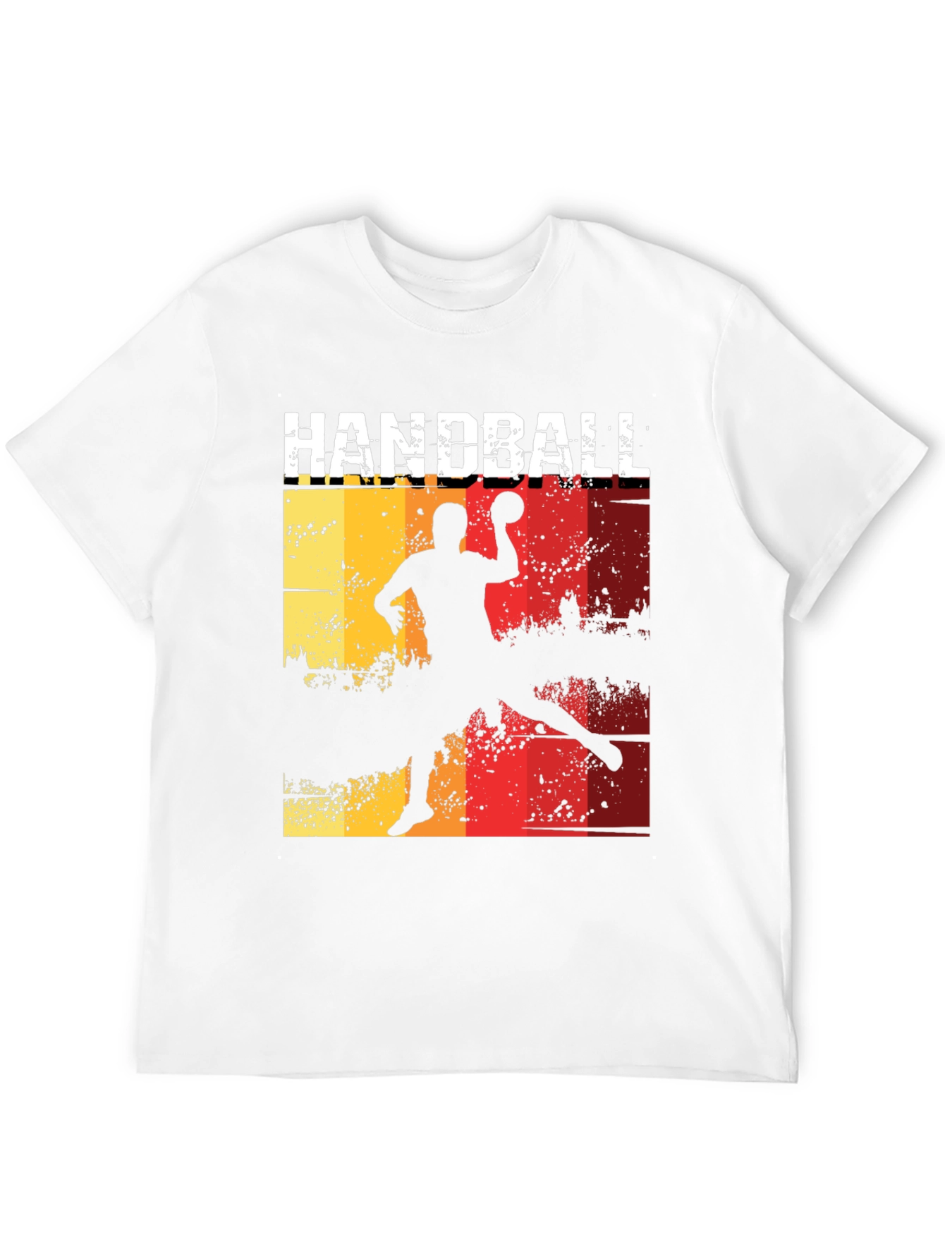 Handball Player Graphic Tee - Retro Style T-Shirt