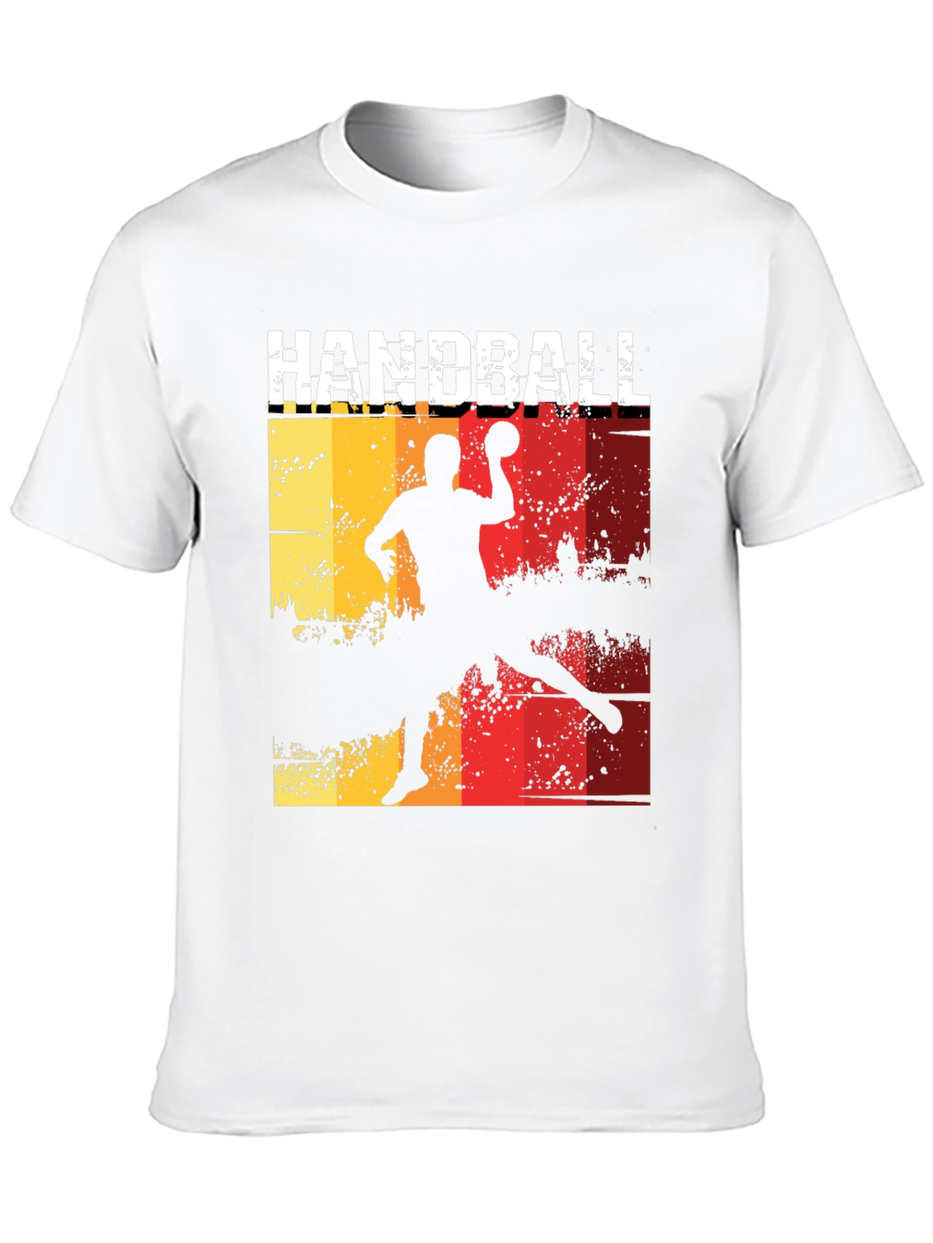 Handball Player Graphic Tee - Retro Style T-Shirt