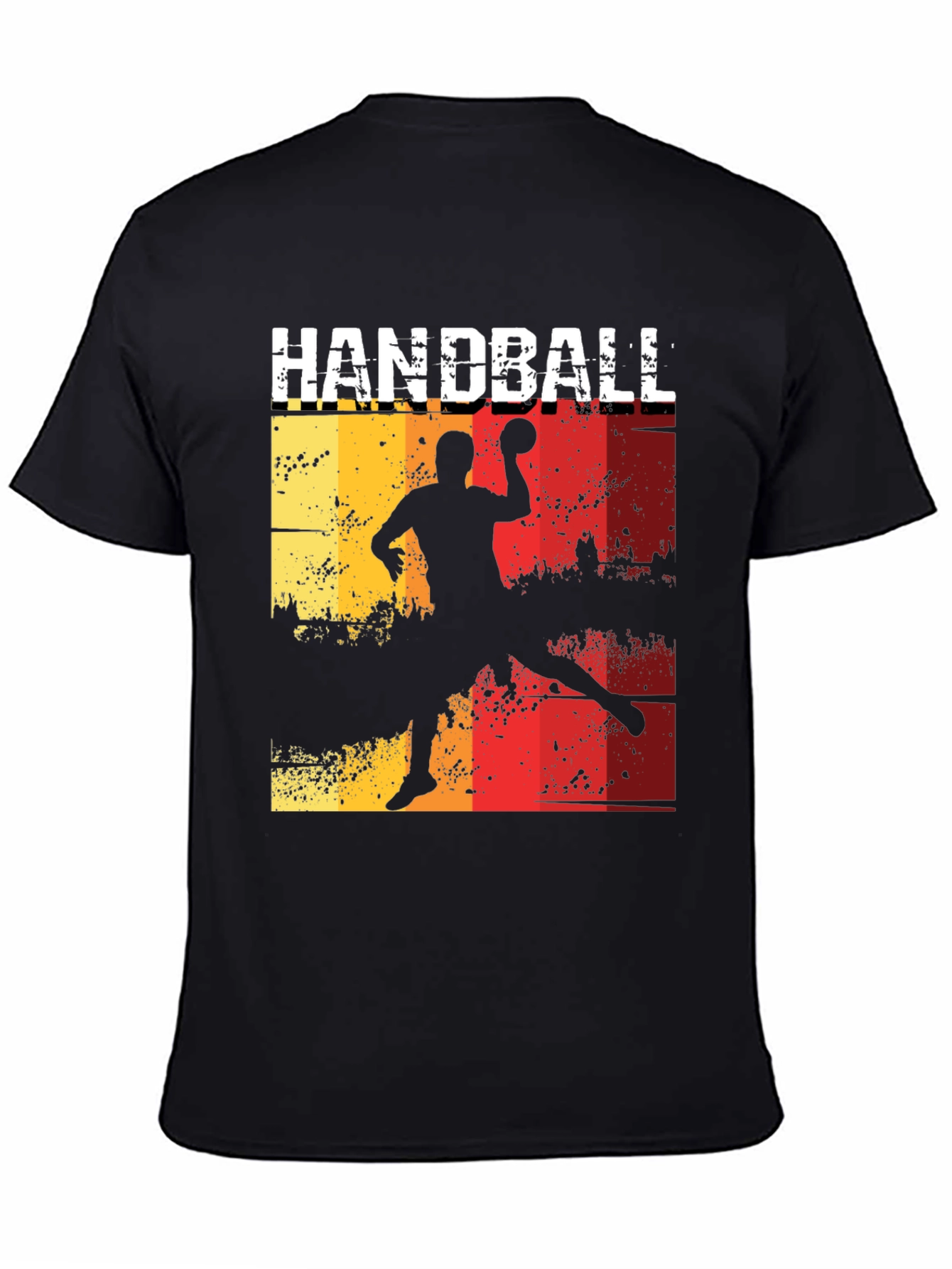Handball Player Graphic Tee - Retro Style T-Shirt