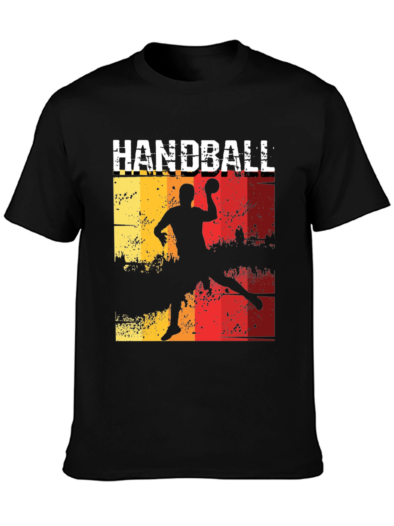 Handball Player Graphic Tee - Retro Style T-Shirt