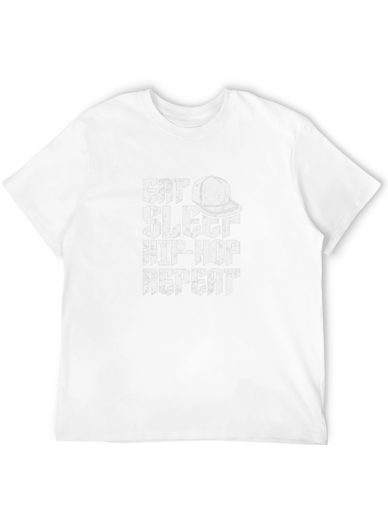 Eat Sleep Hip-Hop Repeat Black Graphic T-Shirt