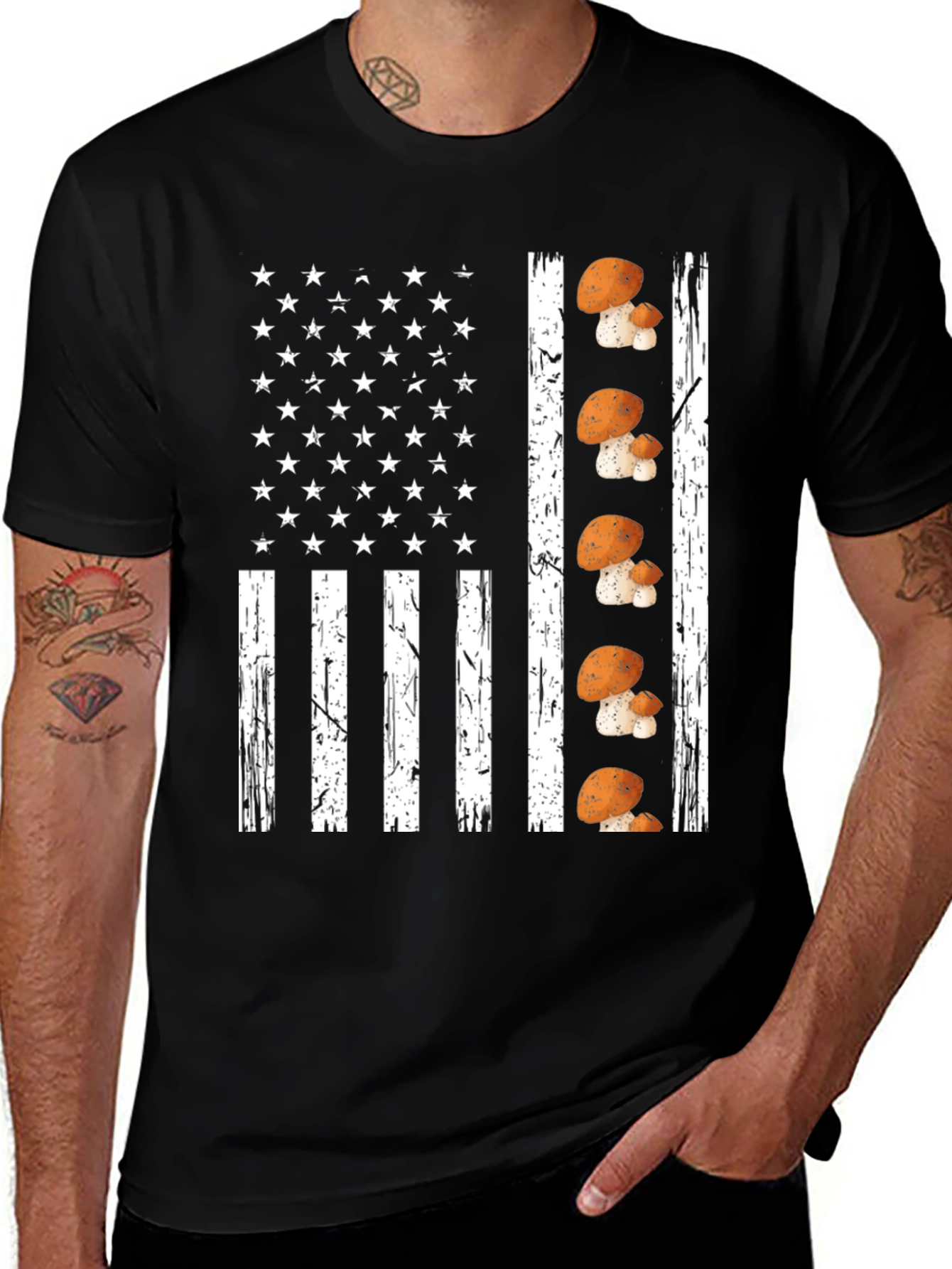 Mushroom Flag Graphic Tee