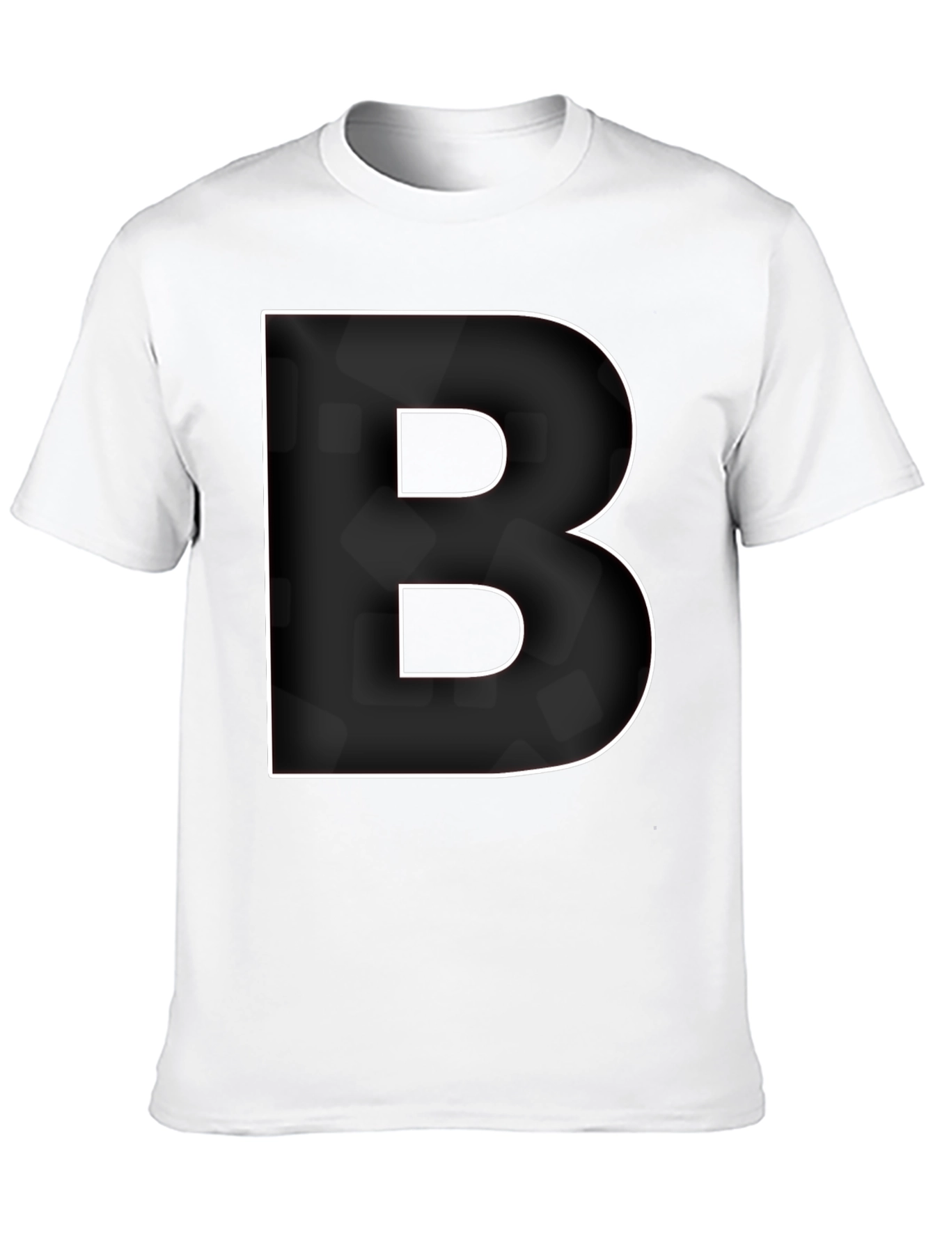 Bold Letter B Graphic Tee - Modern Black T-Shirt