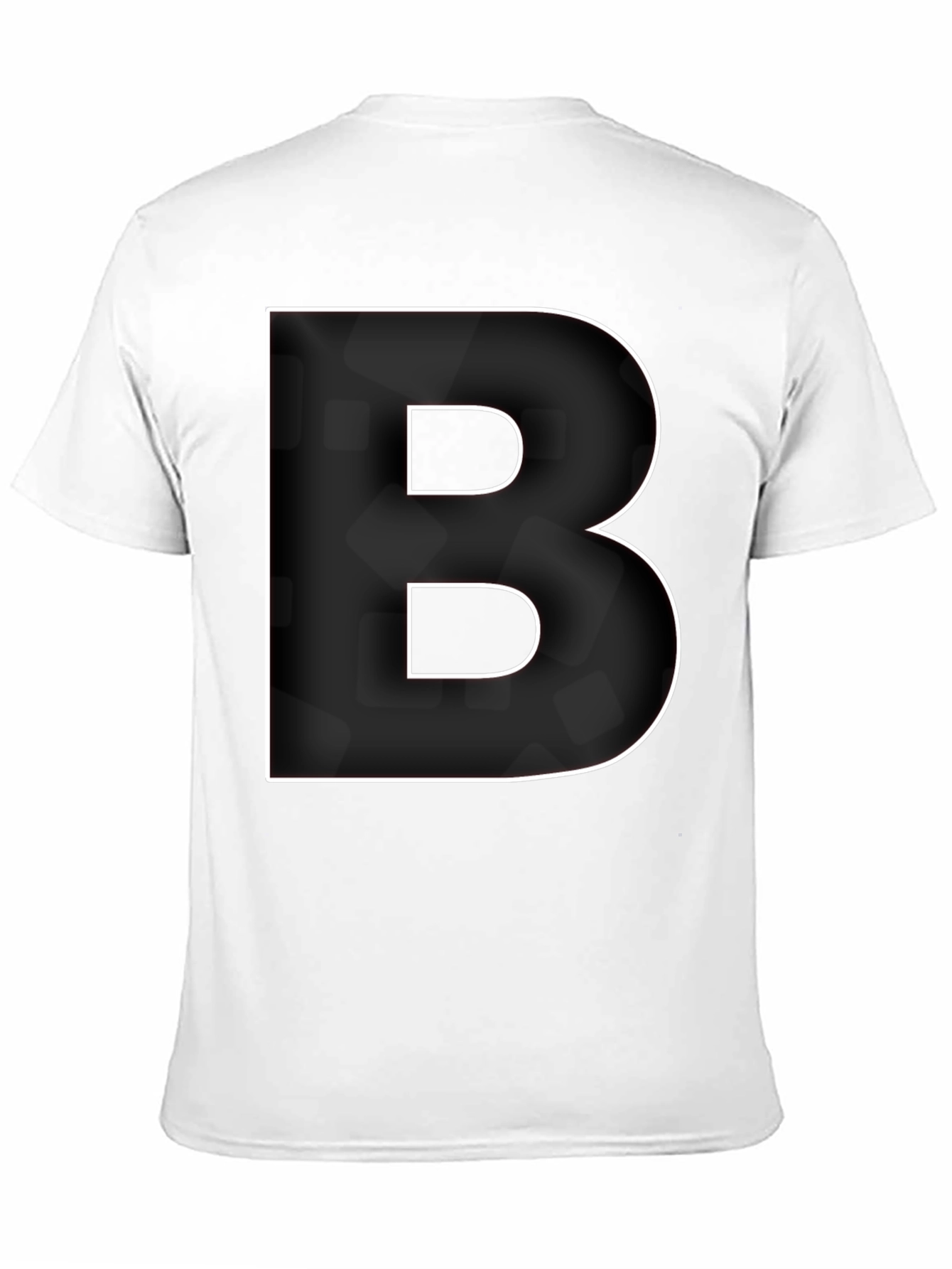Bold Letter B Graphic Tee - Modern Black T-Shirt