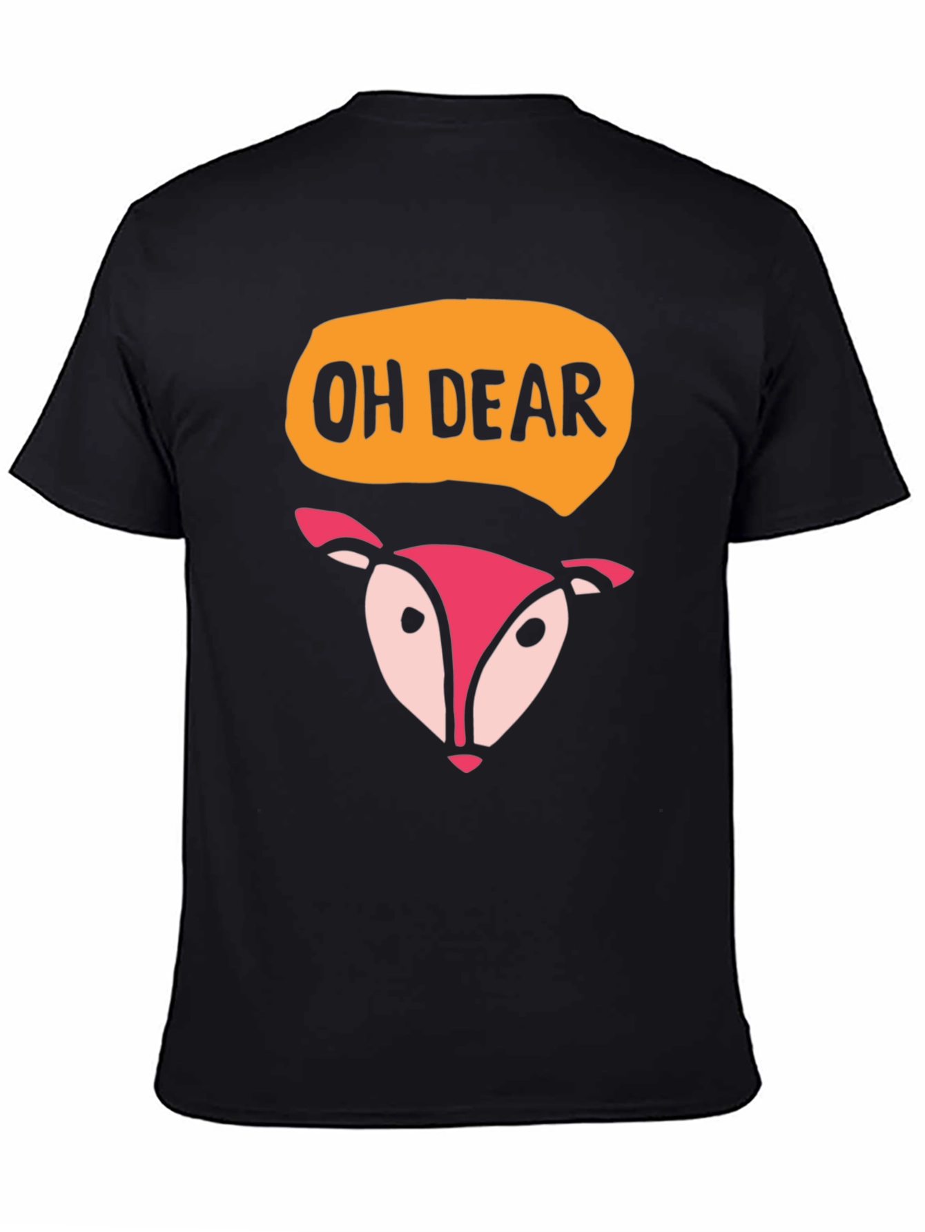 Oh Dear Deer Graphic T-Shirt - Black