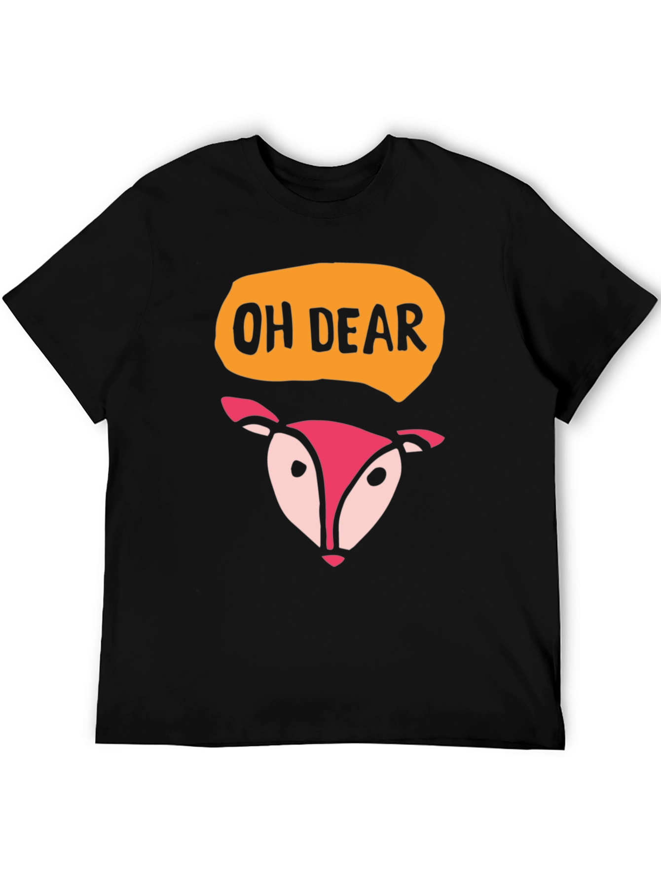 Oh Dear Deer Graphic T-Shirt - Black