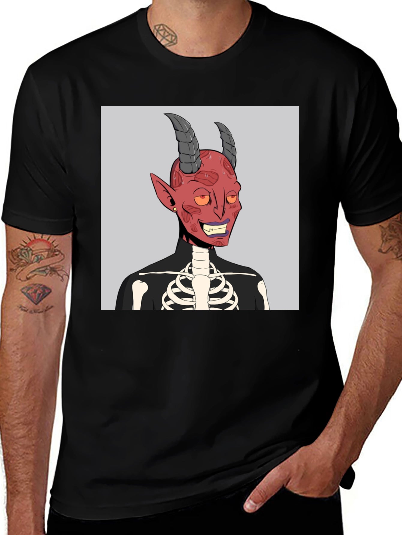 Devil Skeleton Graphic Tee
