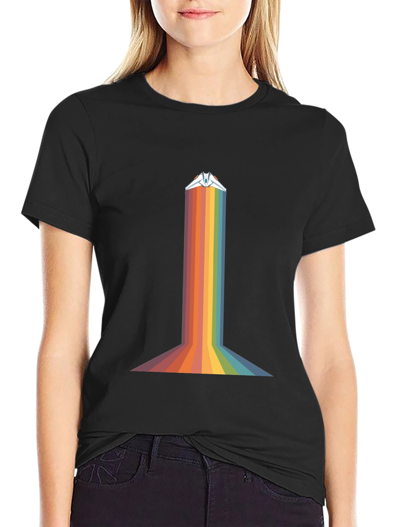 Rainbow Spaceship T-Shirt