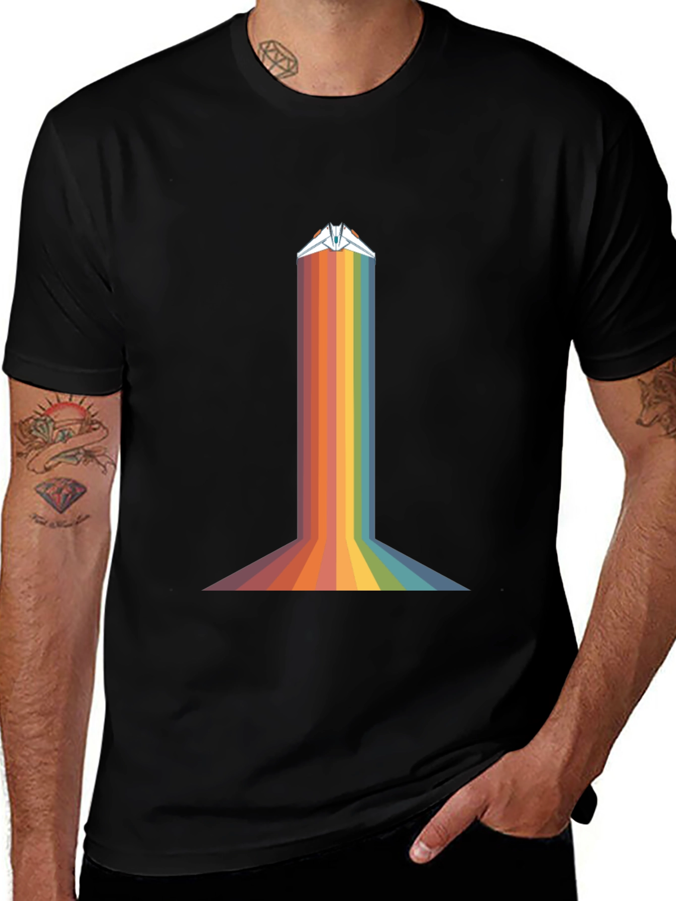 Rainbow Spaceship T-Shirt