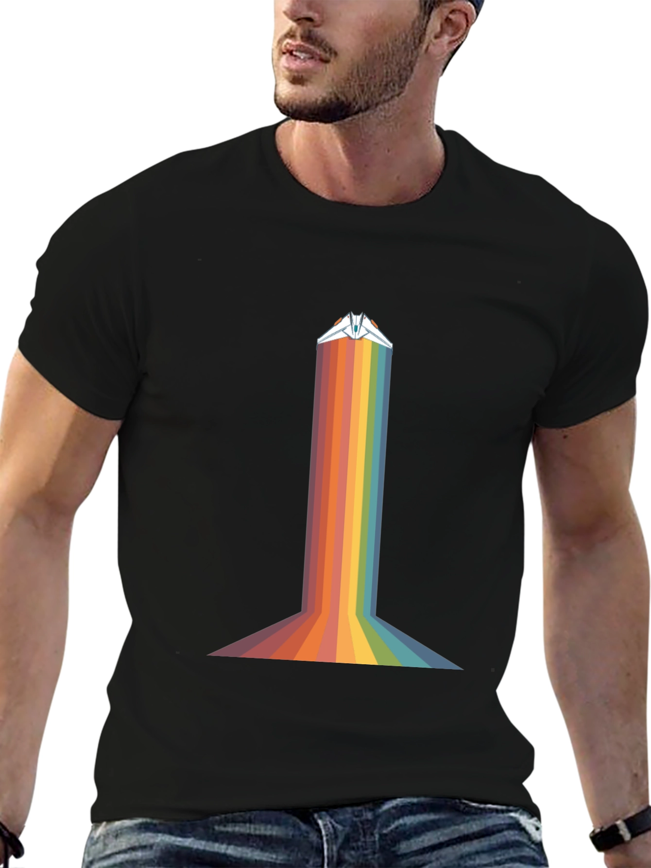 Rainbow Spaceship T-Shirt