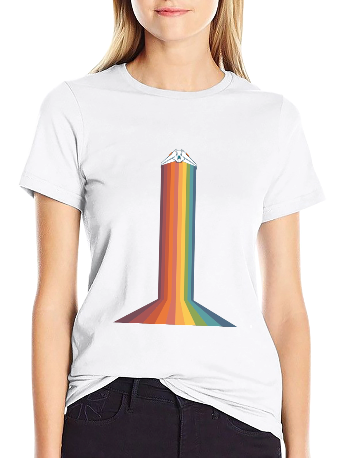 Rainbow Spaceship T-Shirt