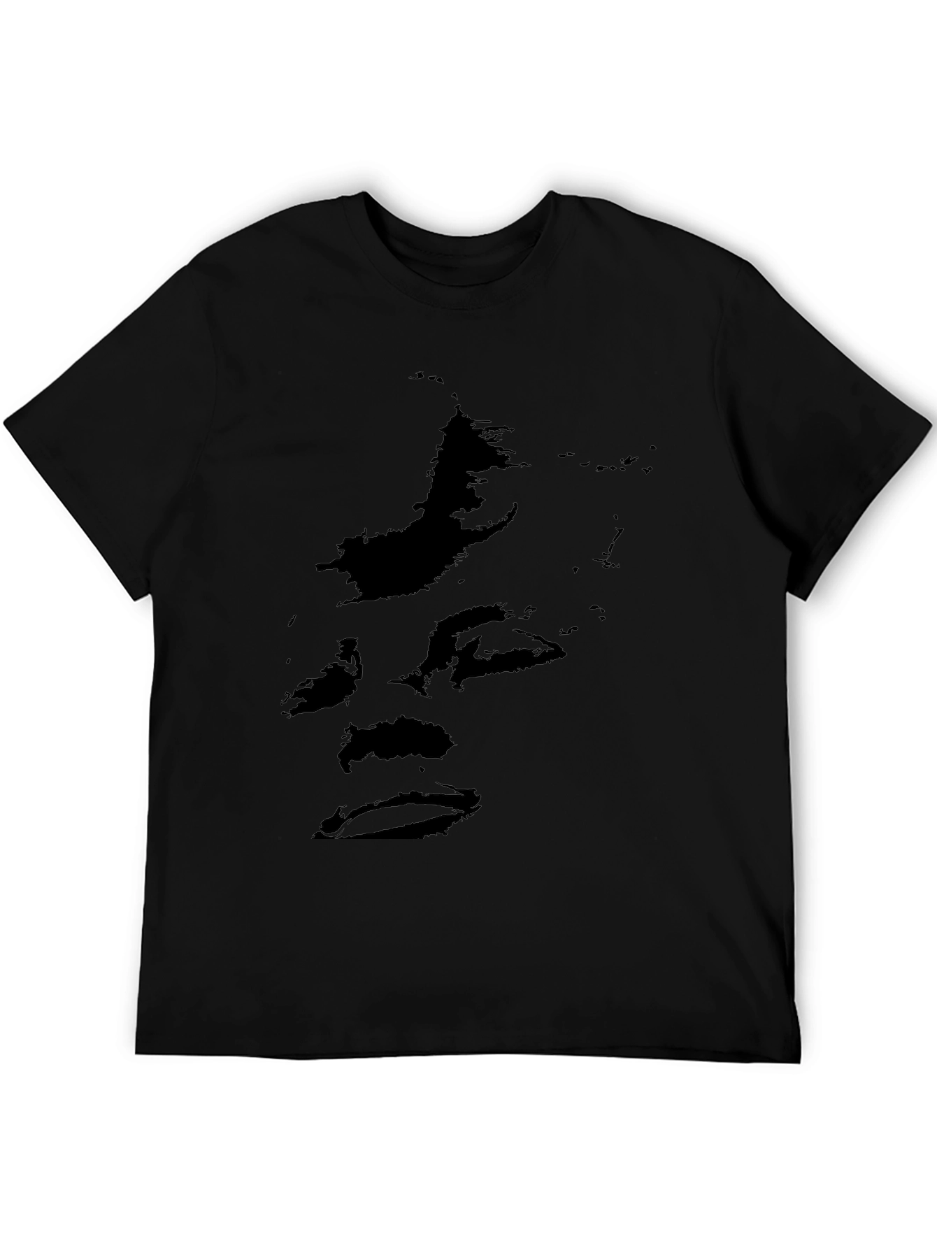 Abstract Face Black Graphic Tee