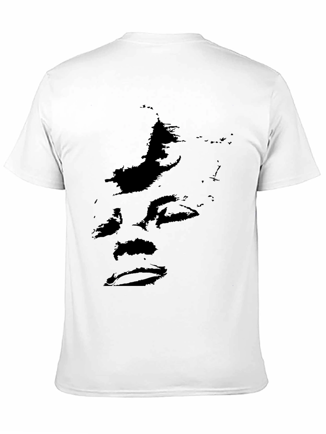 Abstract Face Black Graphic Tee