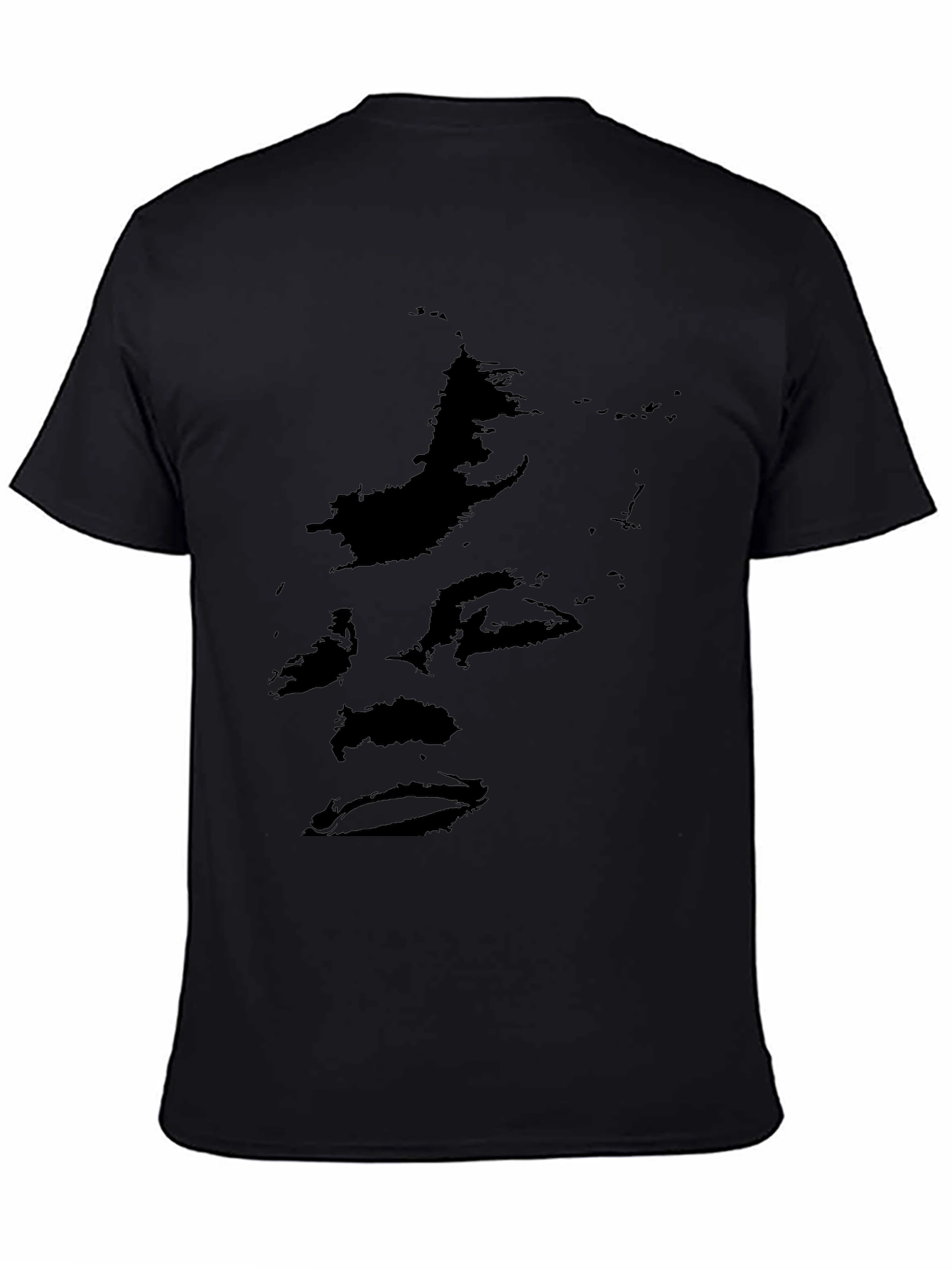 Abstract Face Black Graphic Tee