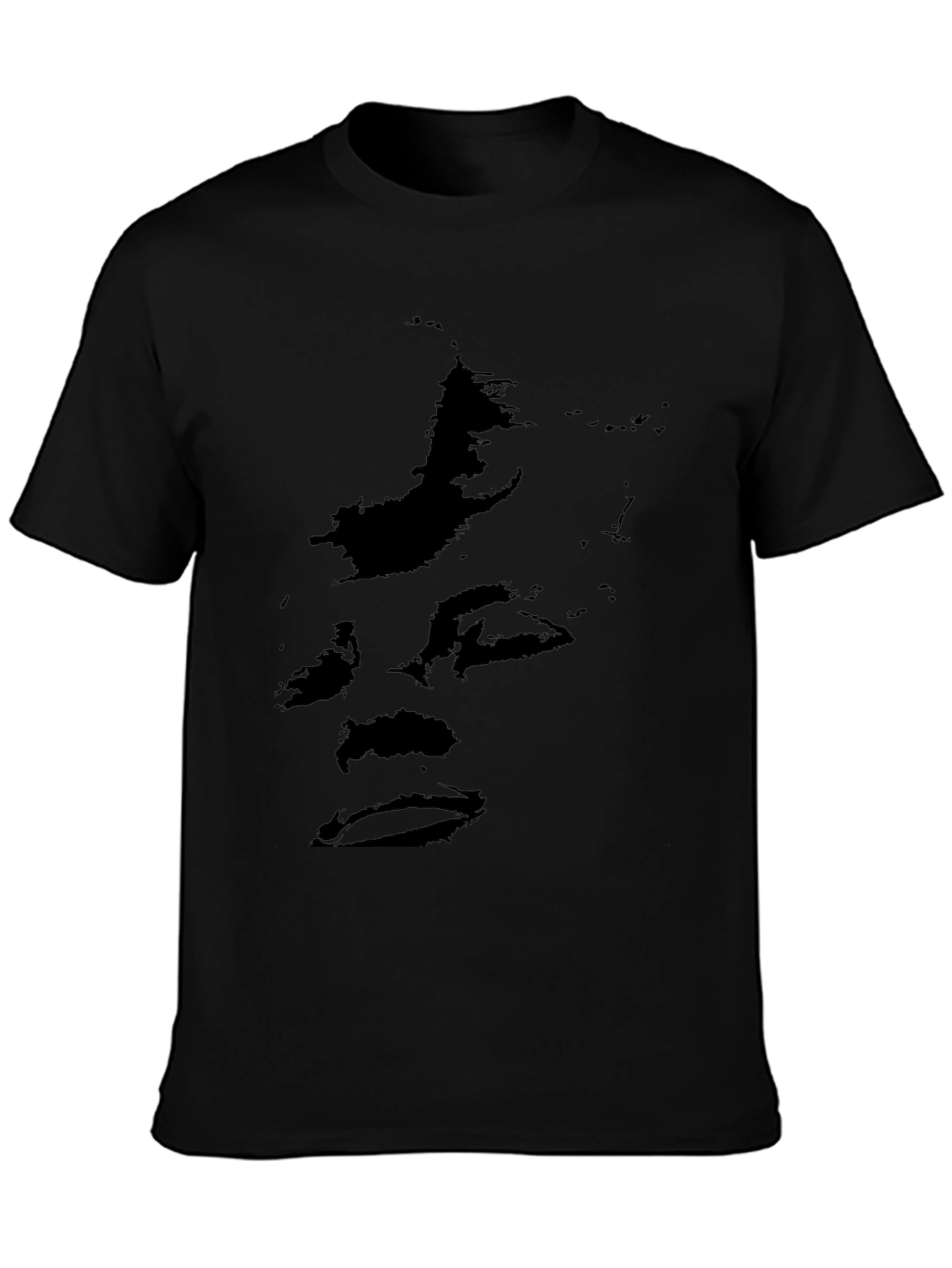 Abstract Face Black Graphic Tee