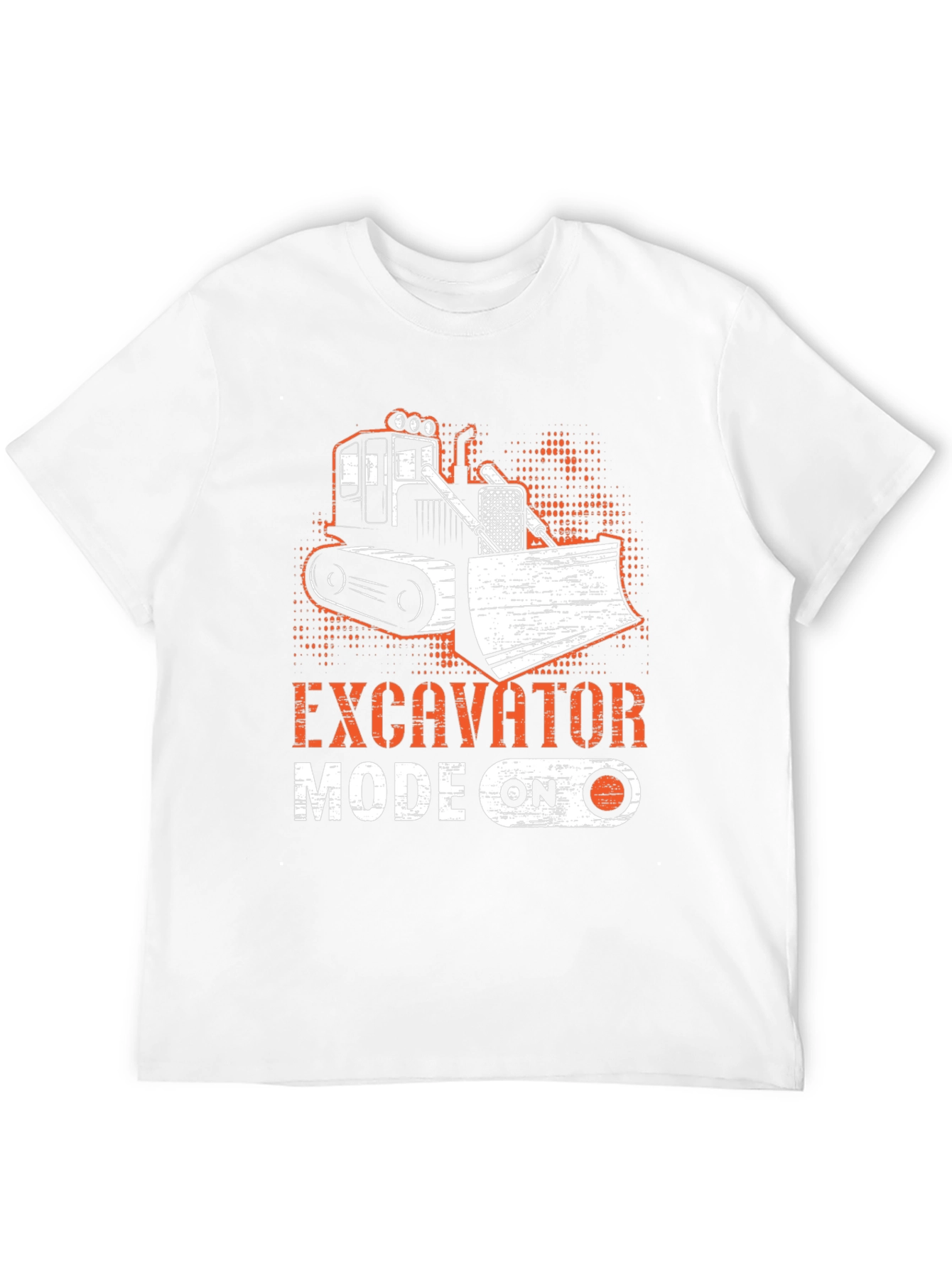 Excavator Mode On Black T-Shirt