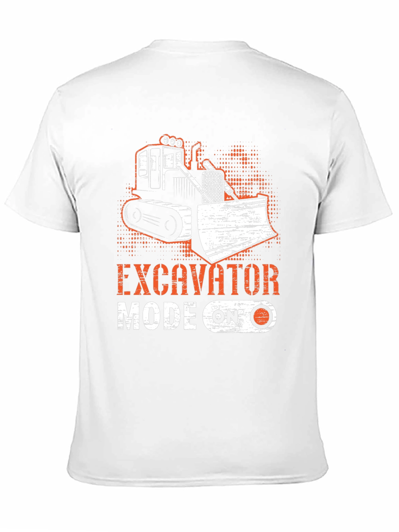 Excavator Mode On Black T-Shirt