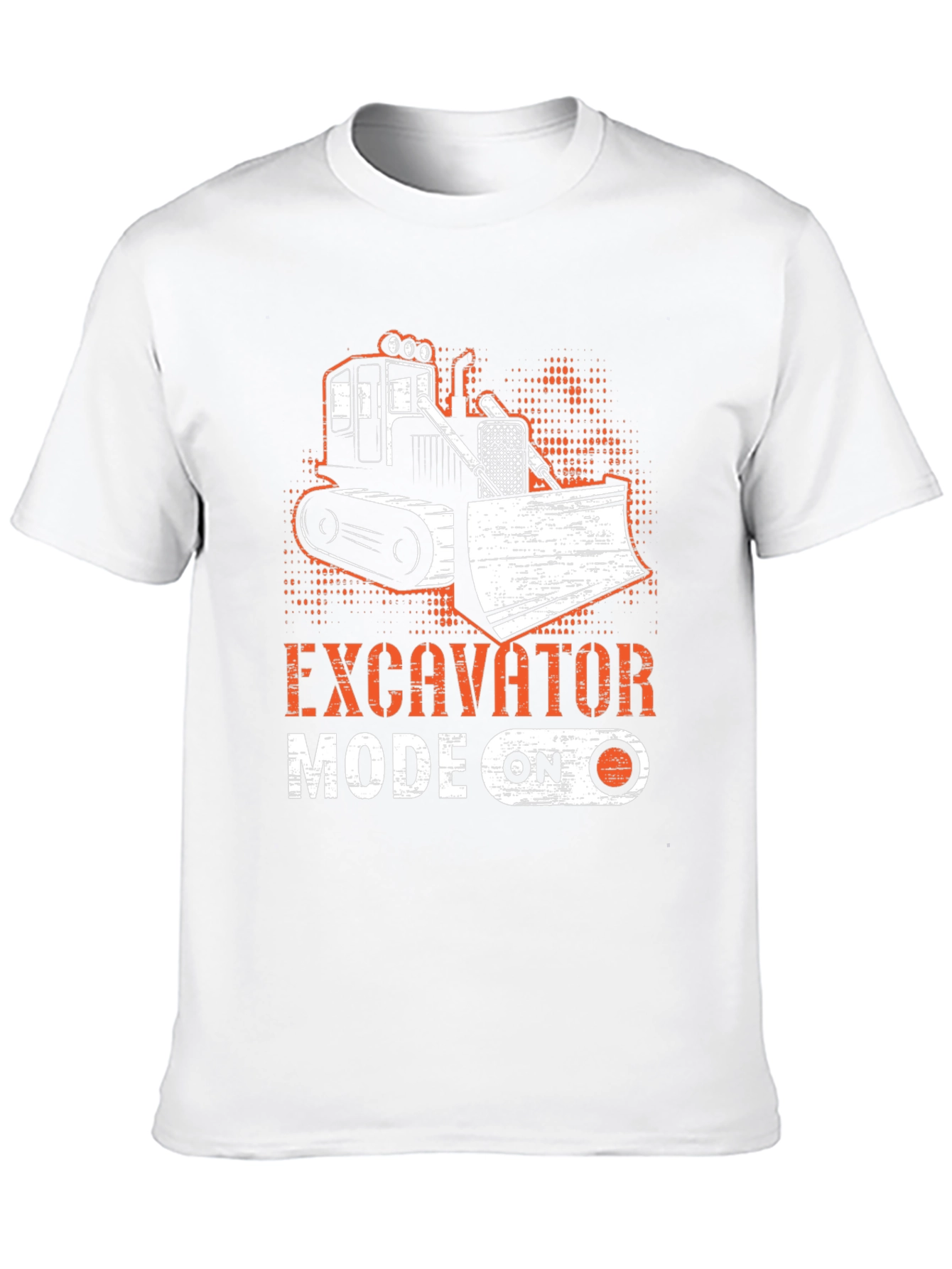 Excavator Mode On Black T-Shirt