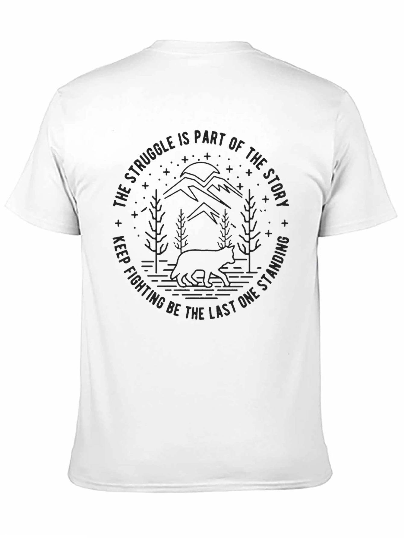 Struggle Story Bear Graphic Crew Neck Tee