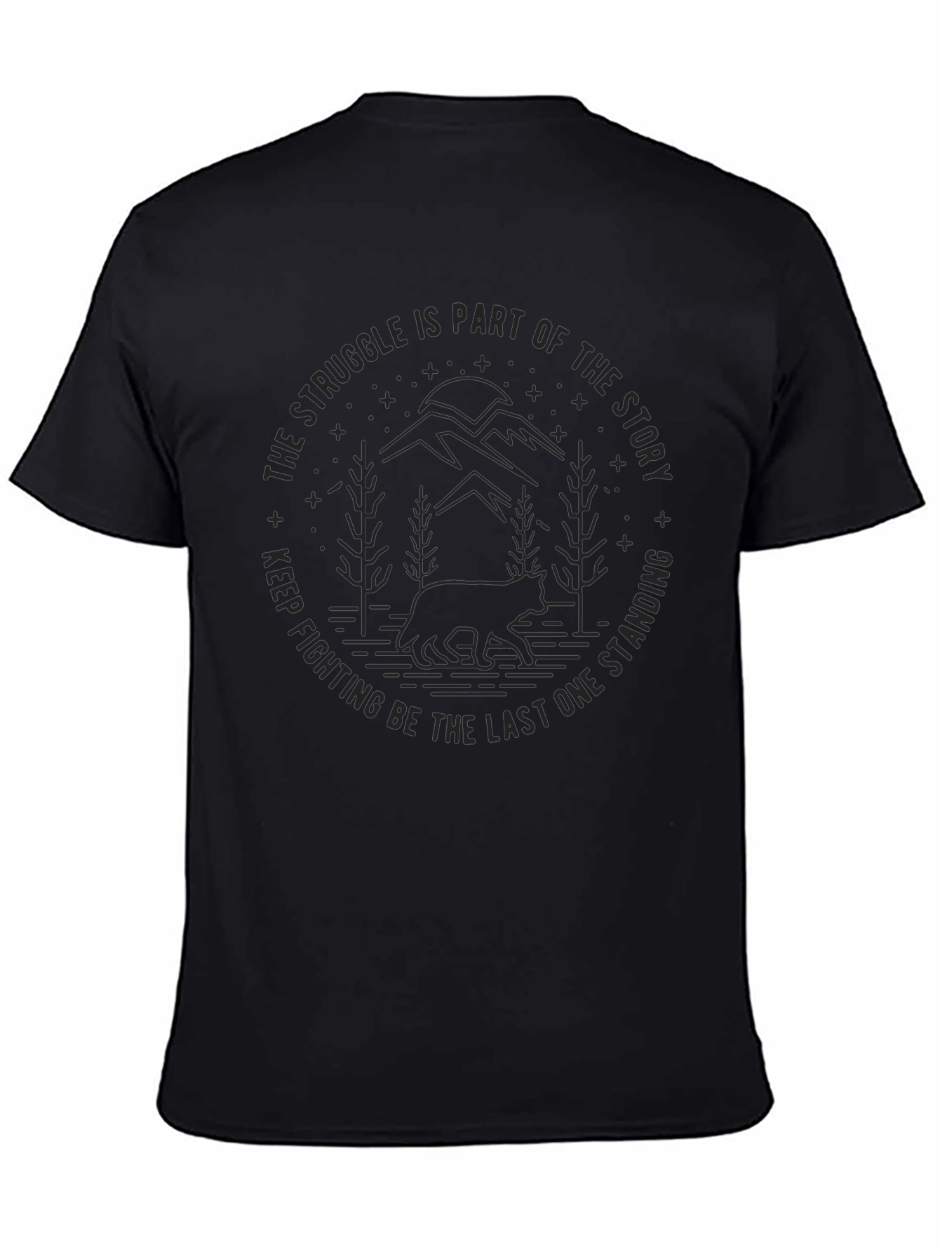 Struggle Story Bear Graphic Crew Neck Tee