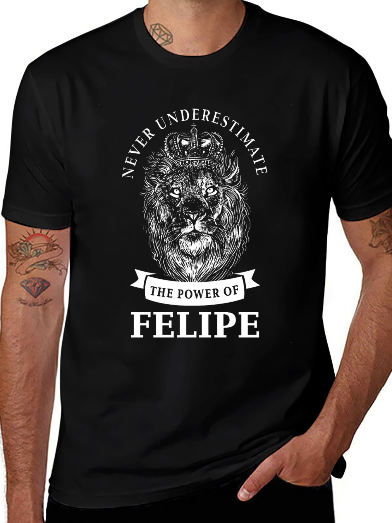 Never Underestimate Felipe Lion Graphic Tee