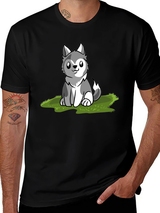 Cute Husky Puppy Graphic T-Shirt