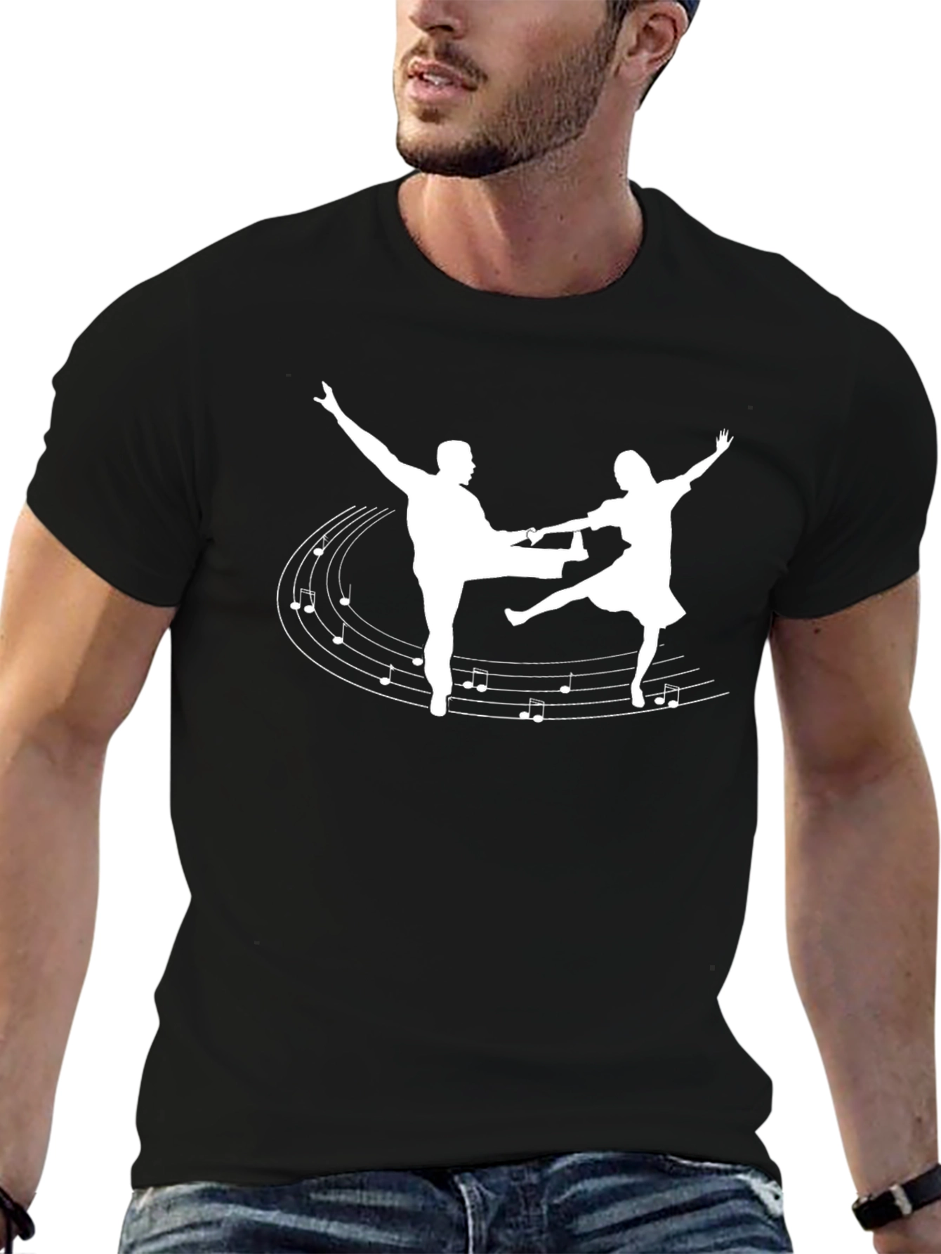 Swing Dance T-Shirt - Music Notes Design