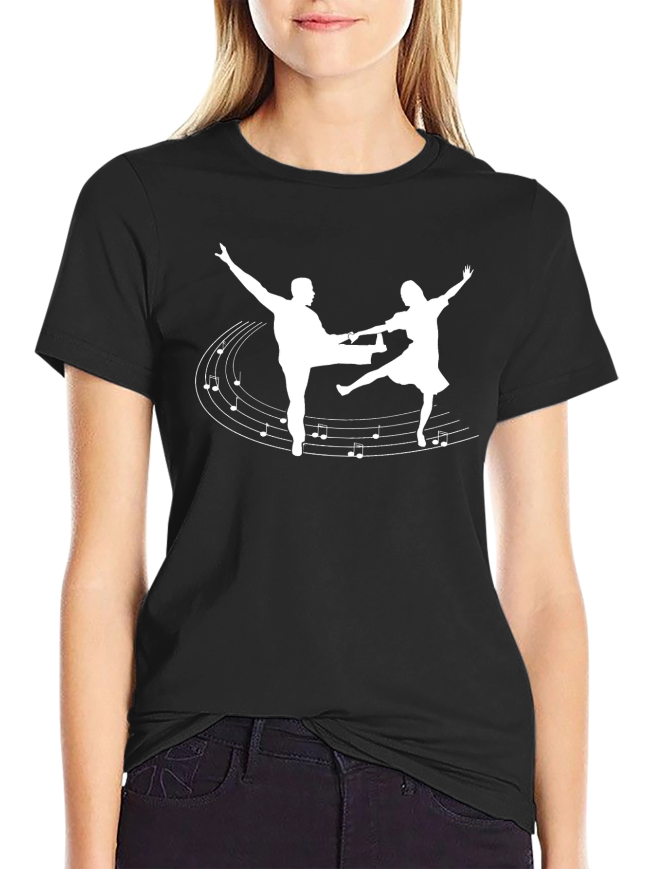 Swing Dance T-Shirt - Music Notes Design