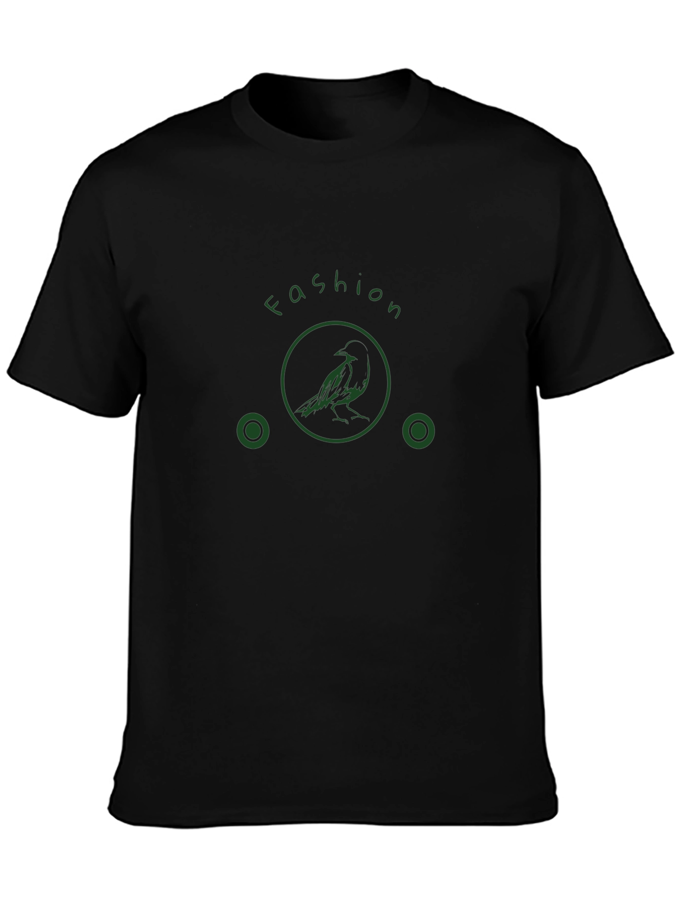 Stylish Black Fashion Bird Tee