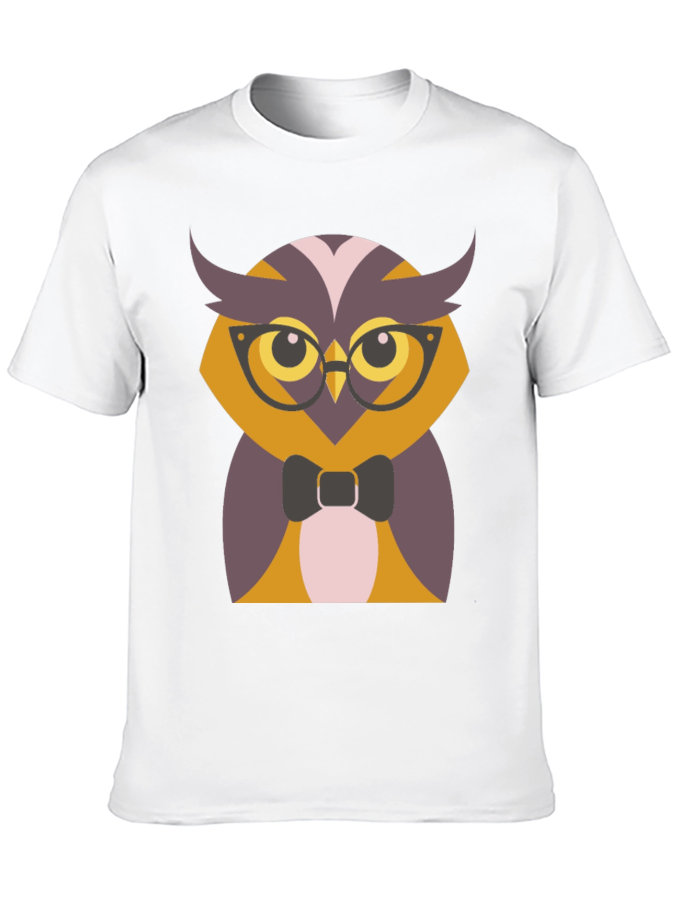 Hipster Owl Graphic Tee - Mens Black T-Shirt