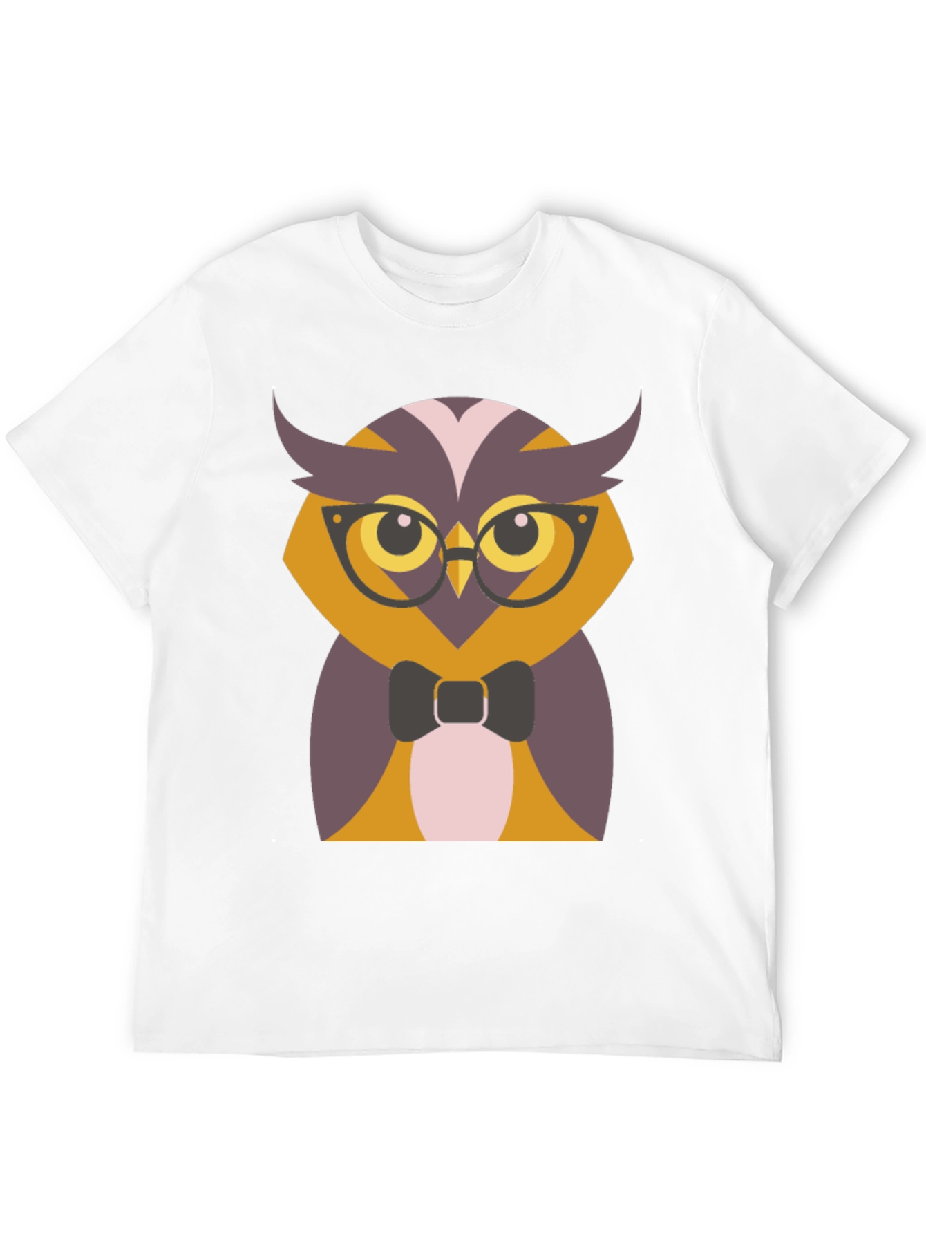 Hipster Owl Graphic Tee - Mens Black T-Shirt