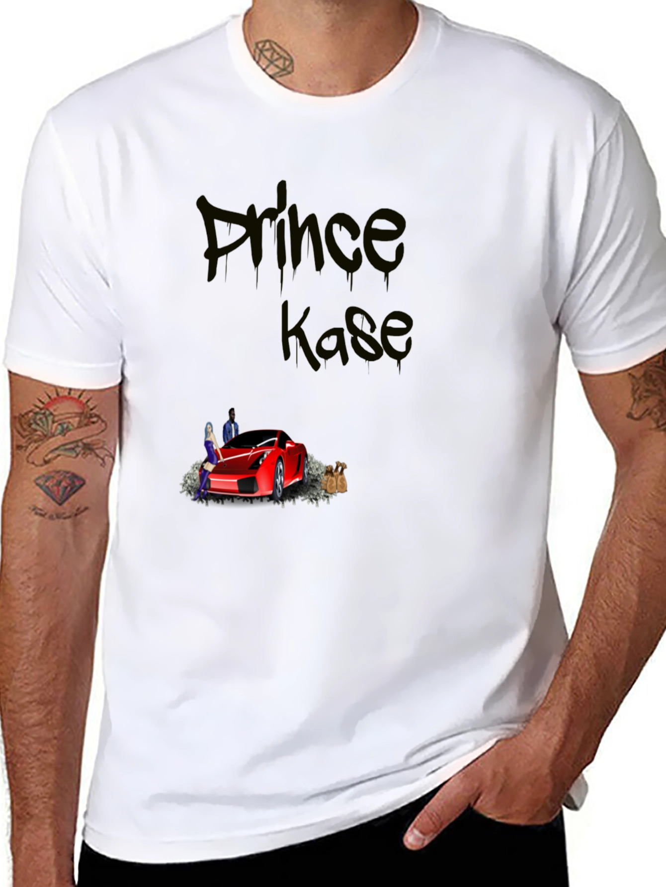 Prince Kase Graphic Tee - Black Cotton Blend