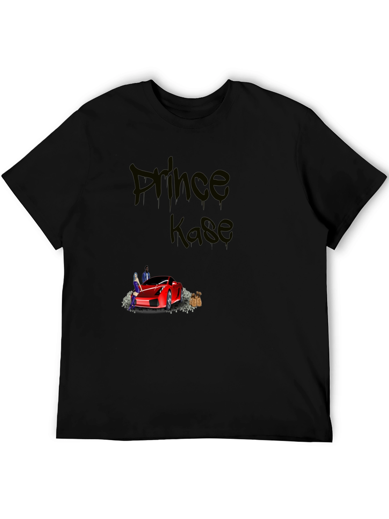 Prince Kase Graphic Tee - Black Cotton Blend