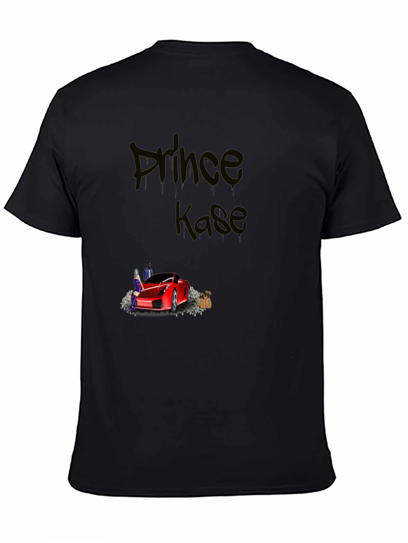 Prince Kase Graphic Tee - Black Cotton Blend