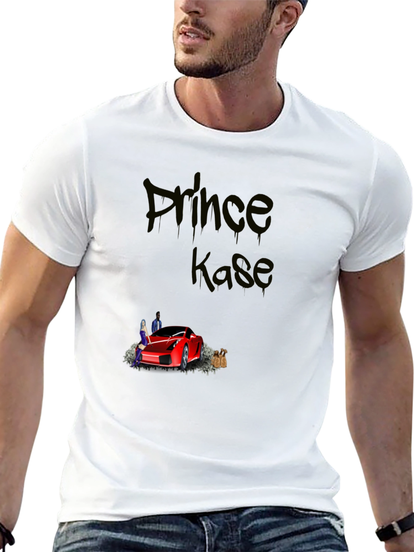Prince Kase Graphic Tee - Black Cotton Blend