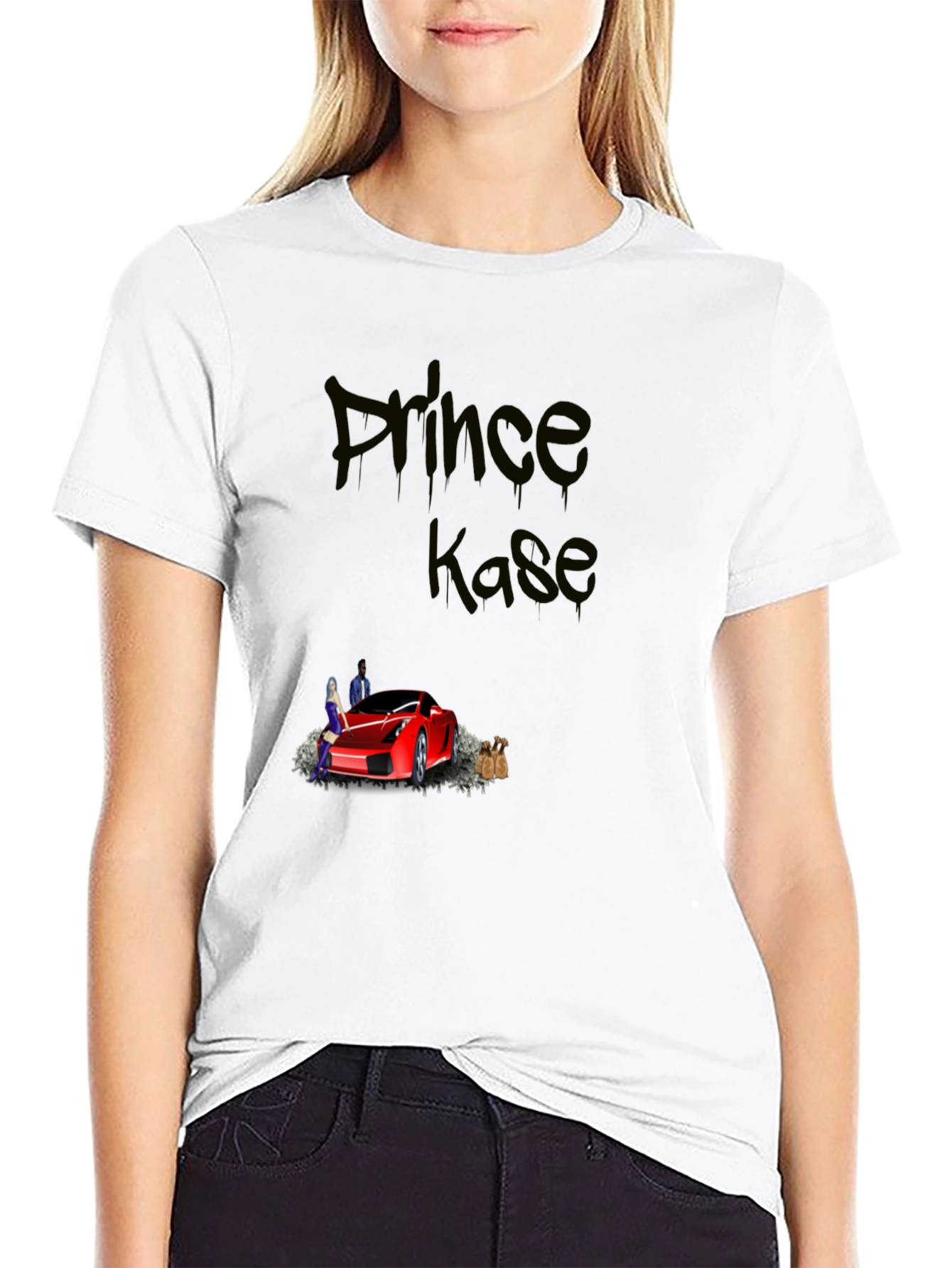 Prince Kase Graphic Tee - Black Cotton Blend
