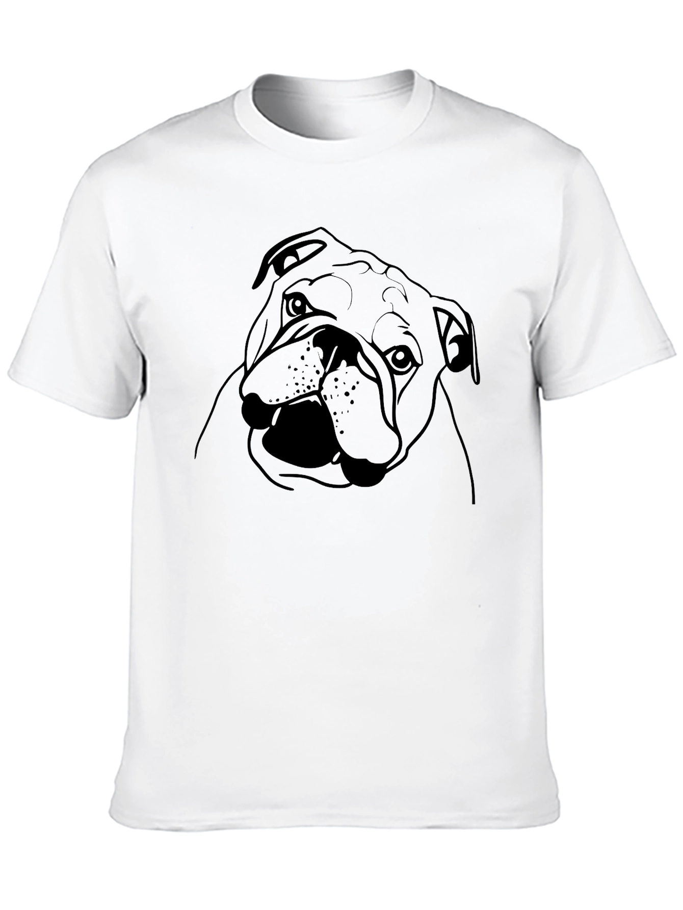 Bulldog Graphic Tee - Mens Black Crew Neck T-Shirt