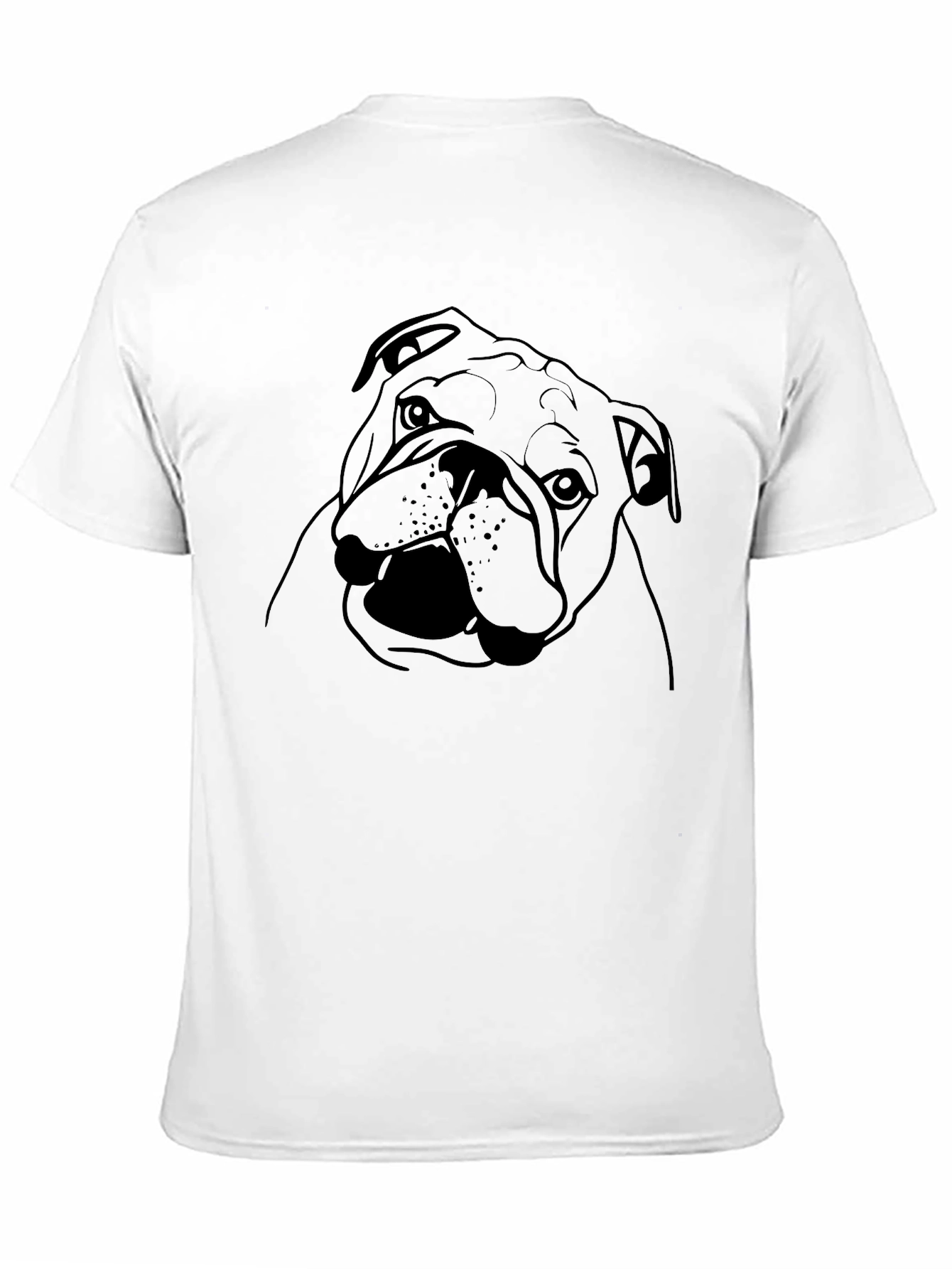 Bulldog Graphic Tee - Mens Black Crew Neck T-Shirt