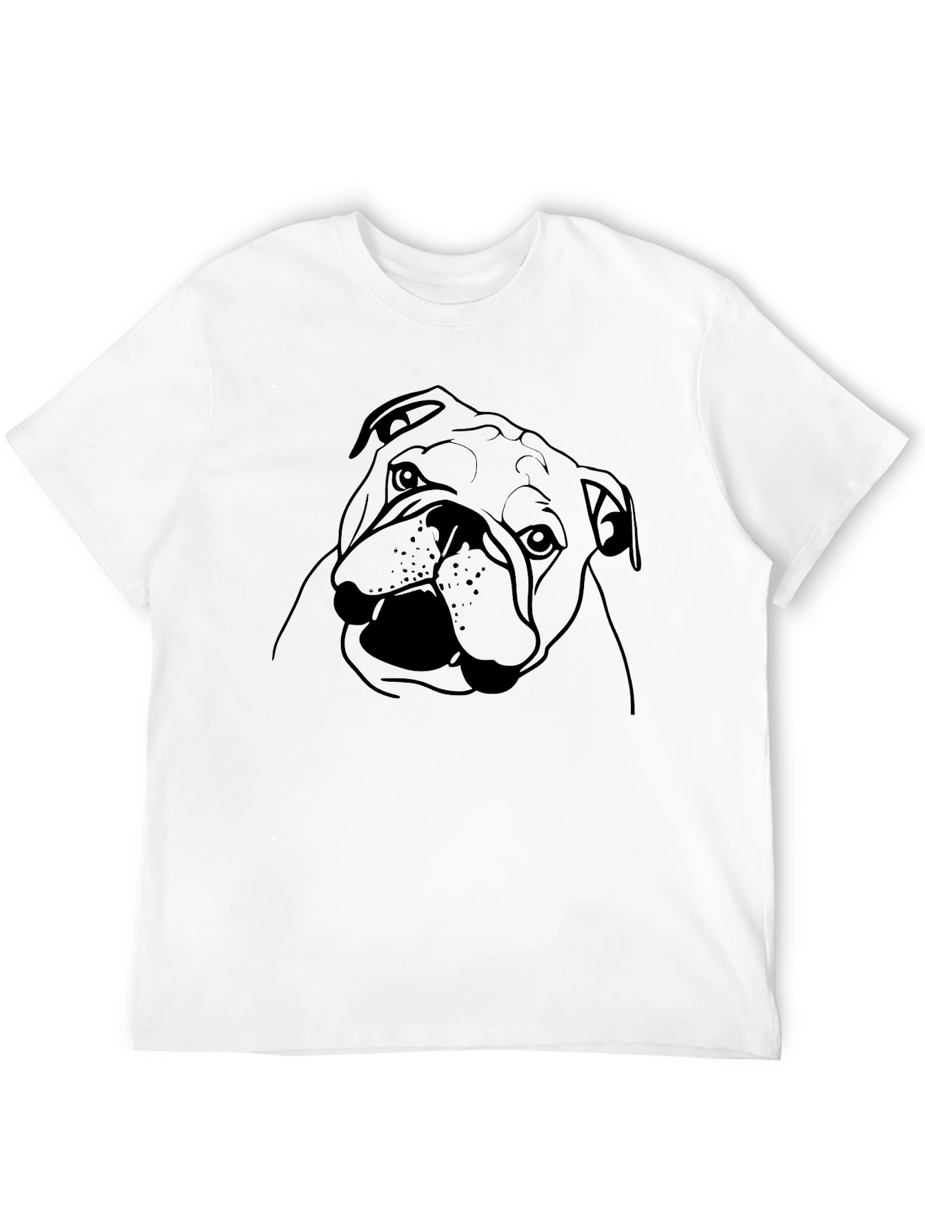 Bulldog Graphic Tee - Mens Black Crew Neck T-Shirt