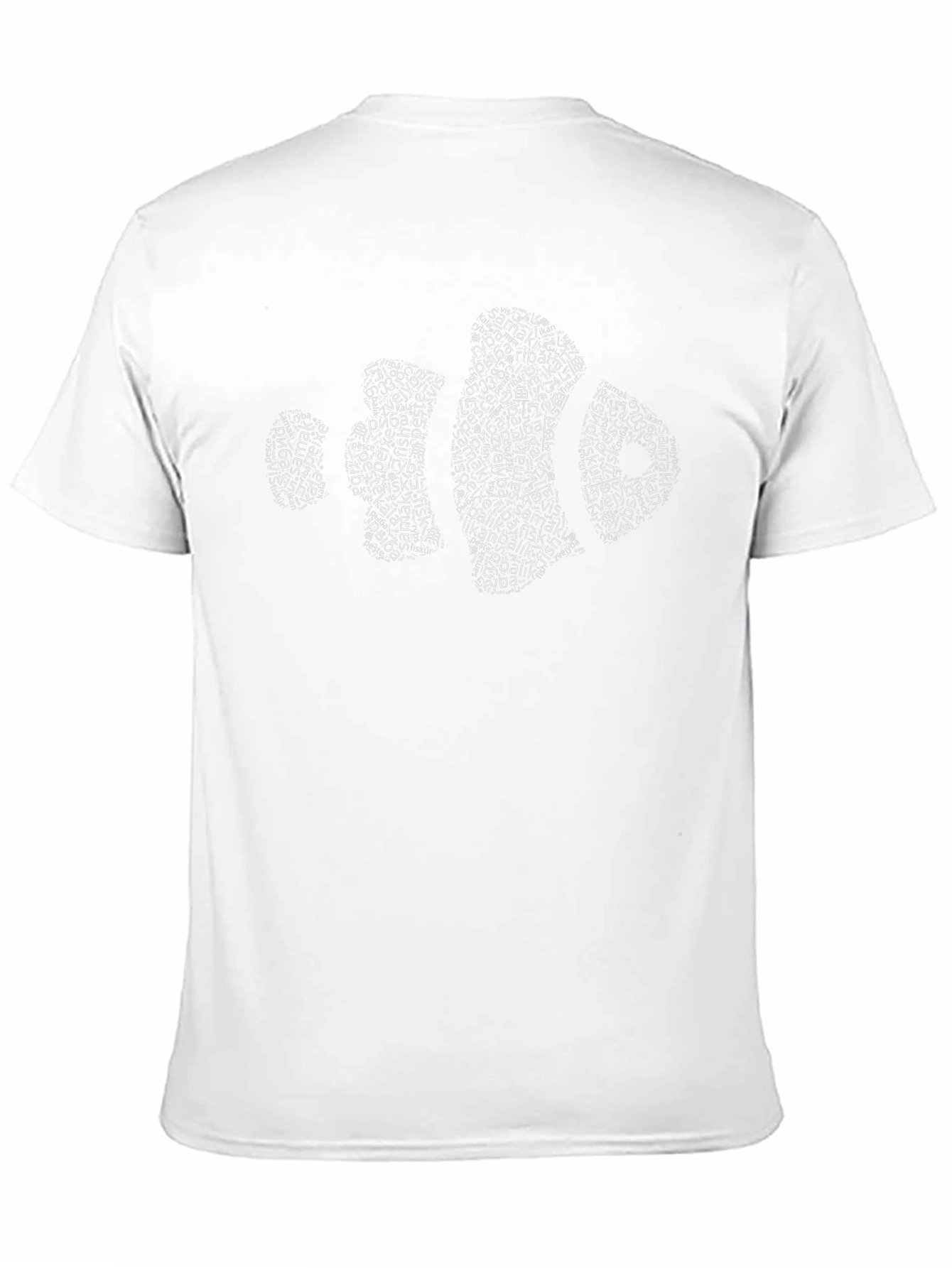 Fish Word Art Black T-Shirt